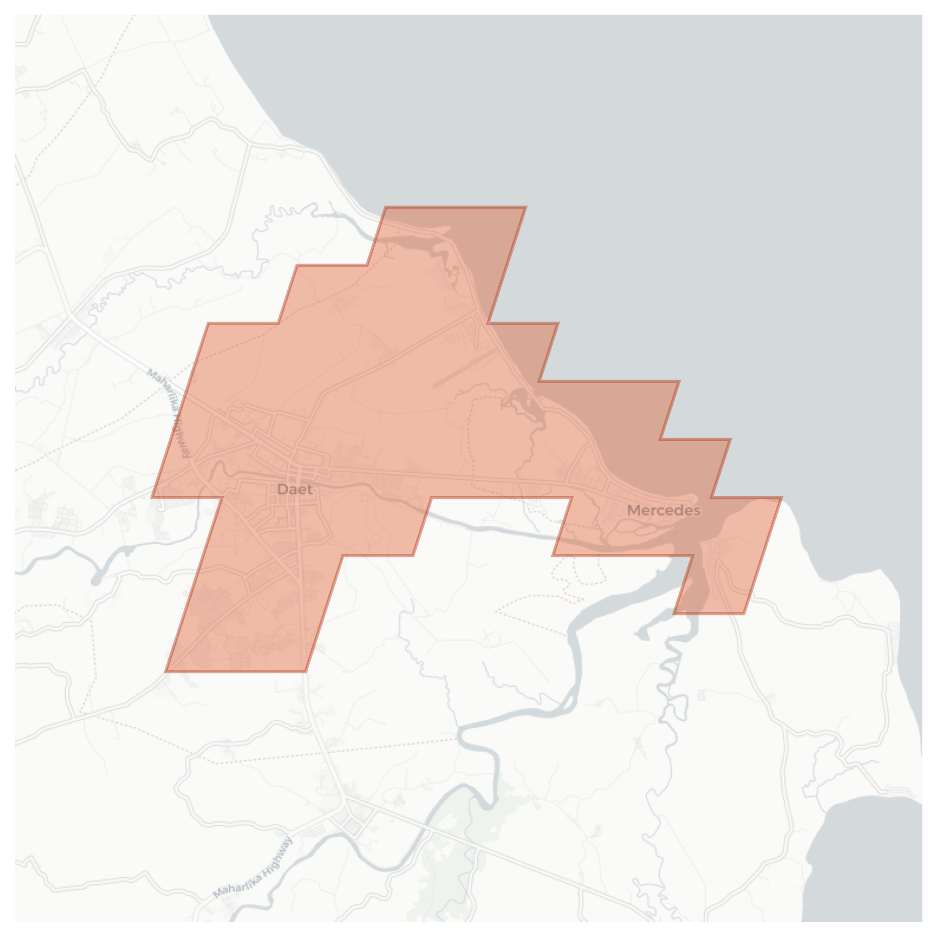 Daet geographic map