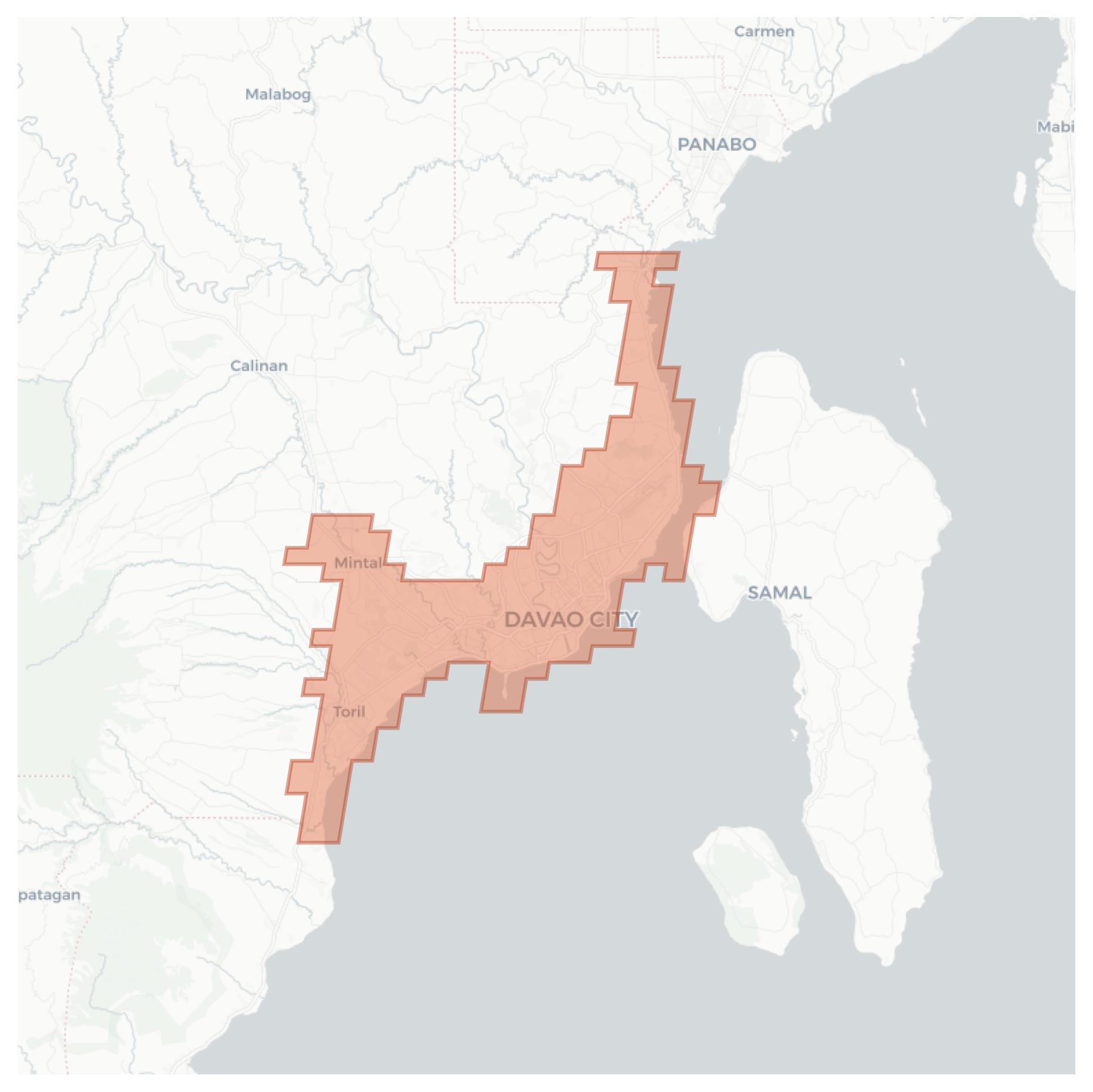 Davao City geographic map