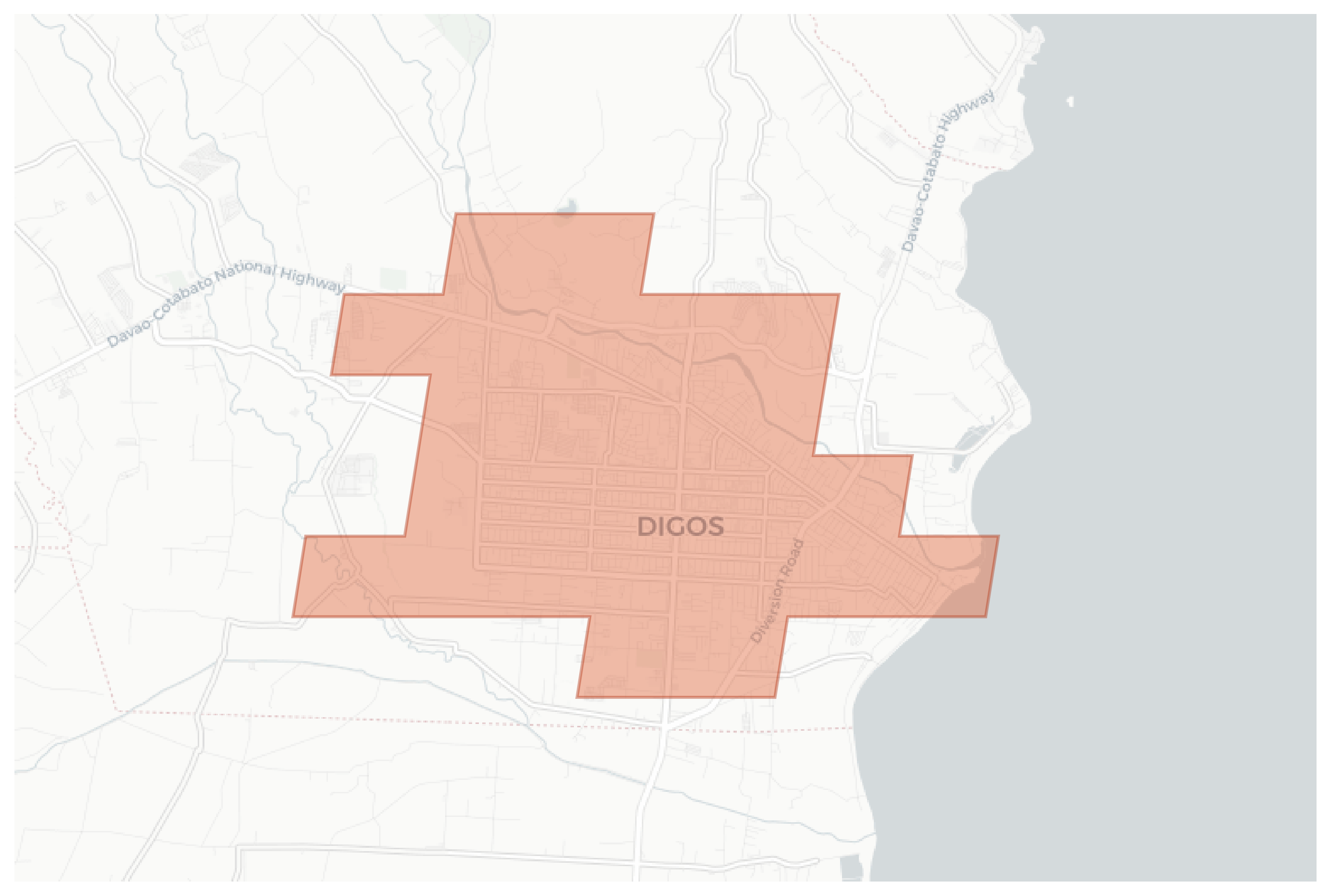 Digos geographic map
