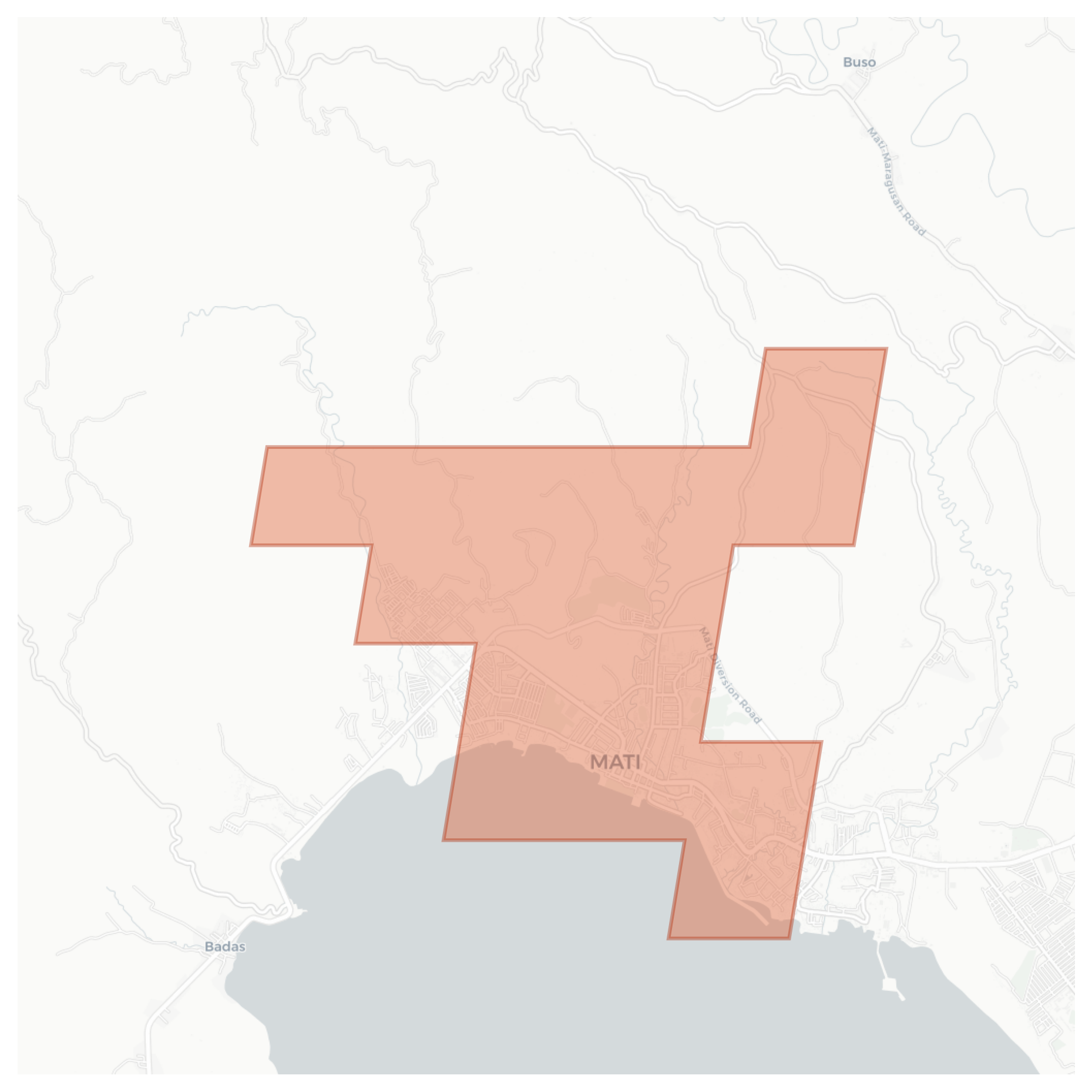 Mati geographic map