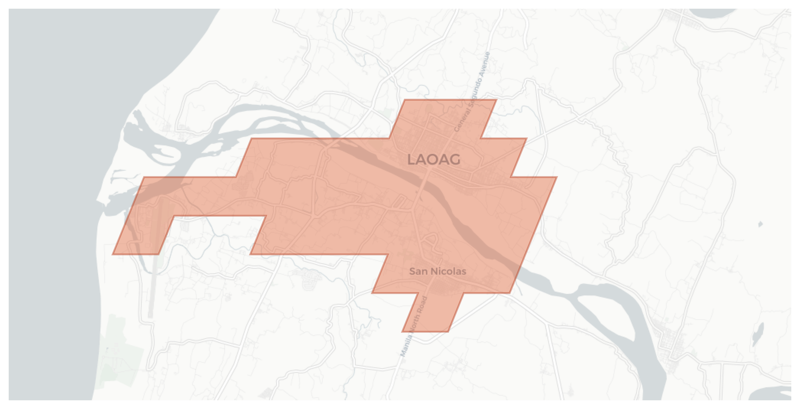 Laoag geographic map