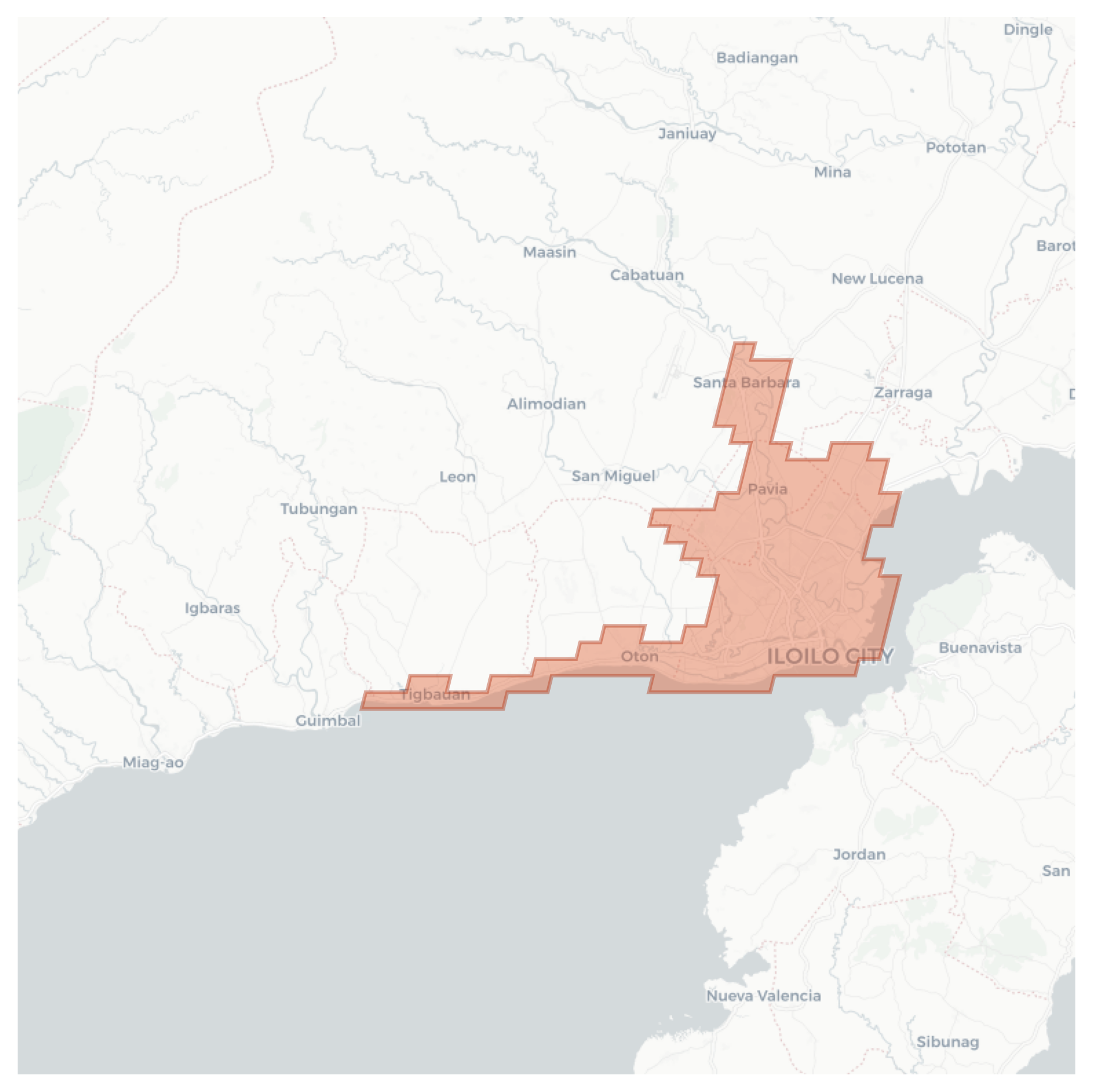 Iloilo City geographic map