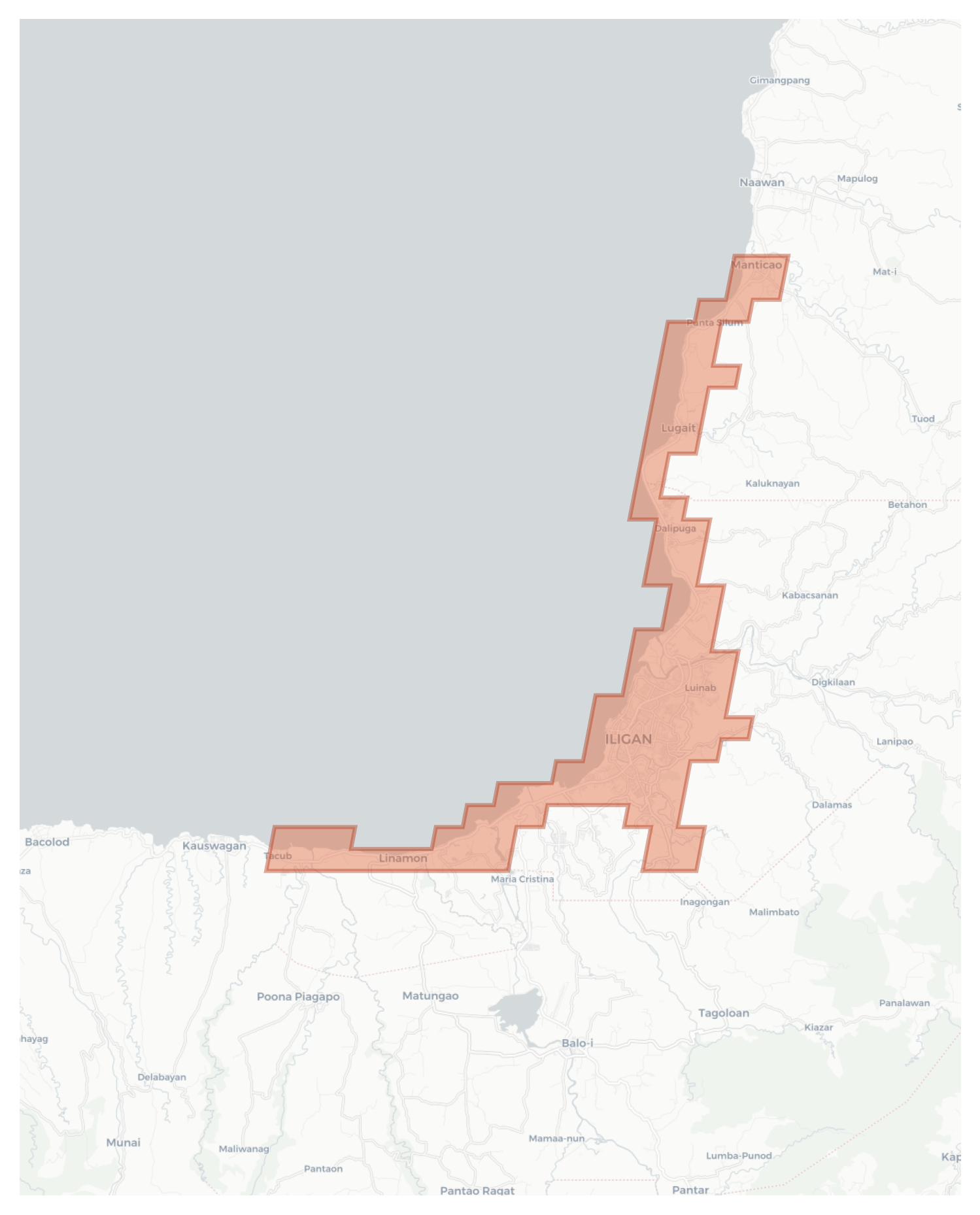 Iligan geographic map