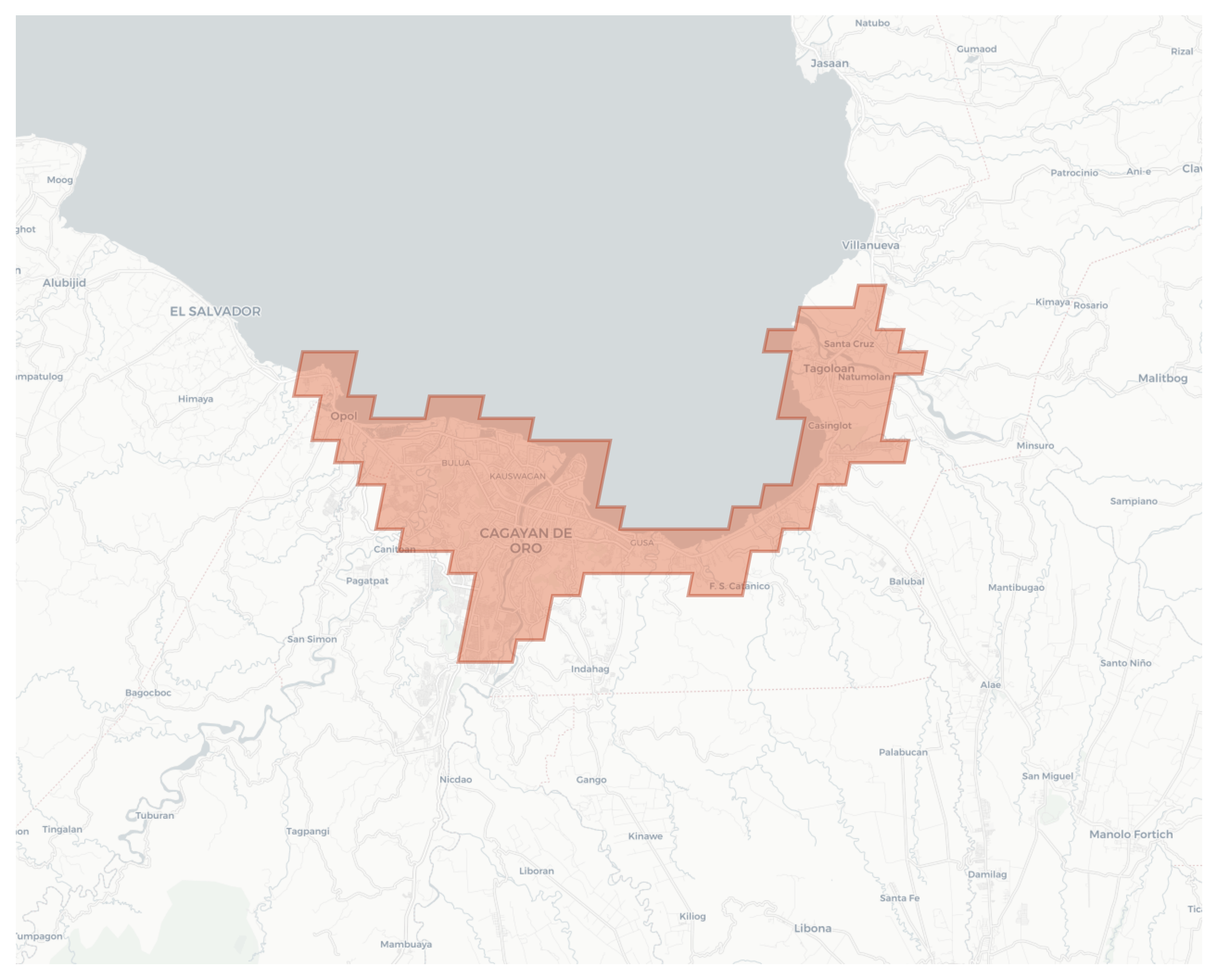 Cagayan de Oro geographic map