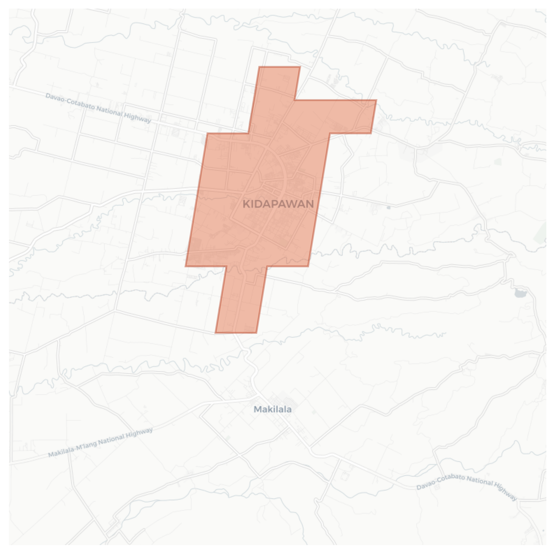 Kidapawan geographic map