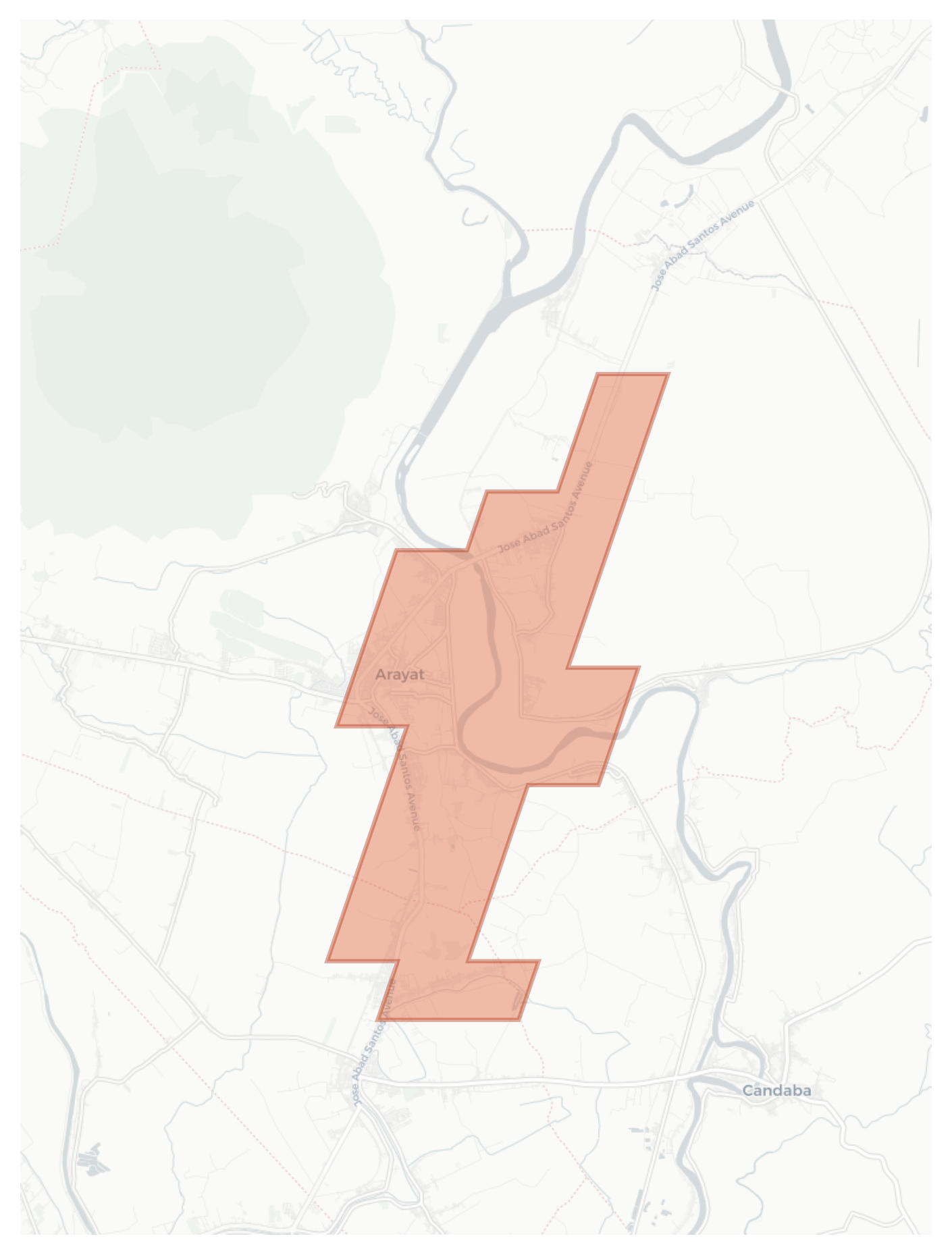 Arayat geographic map