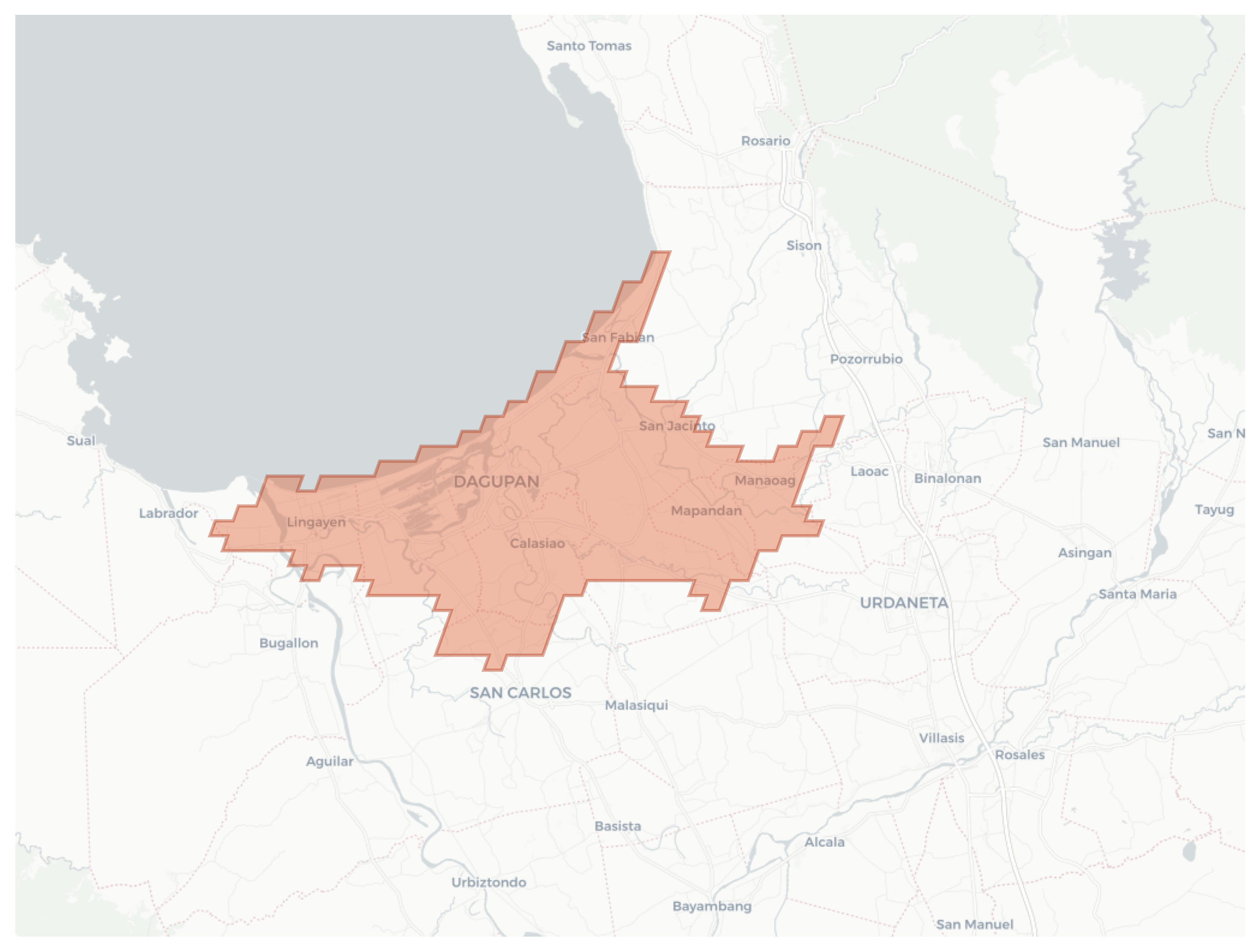 Dagupan [Lingayen] geographic map