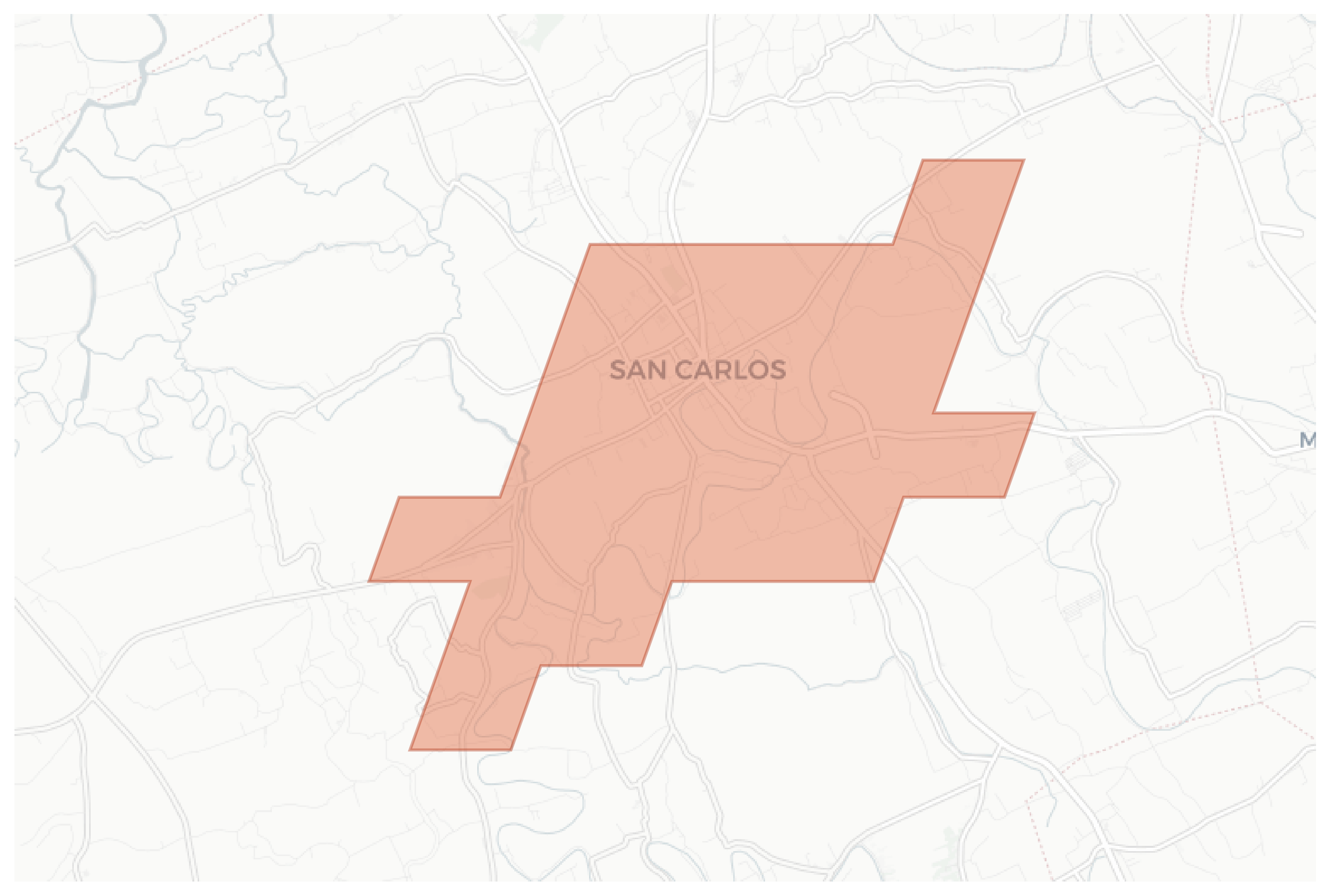 San Carlos geographic map