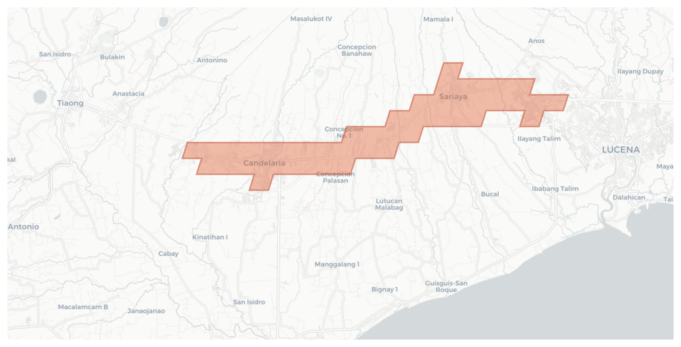 Sariaya geographic map