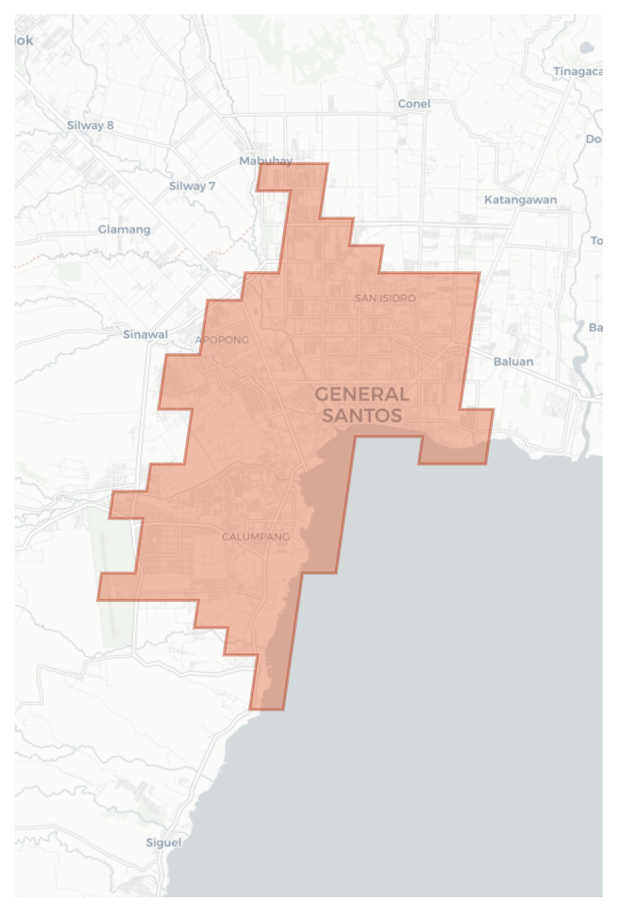 General Santos geographic map