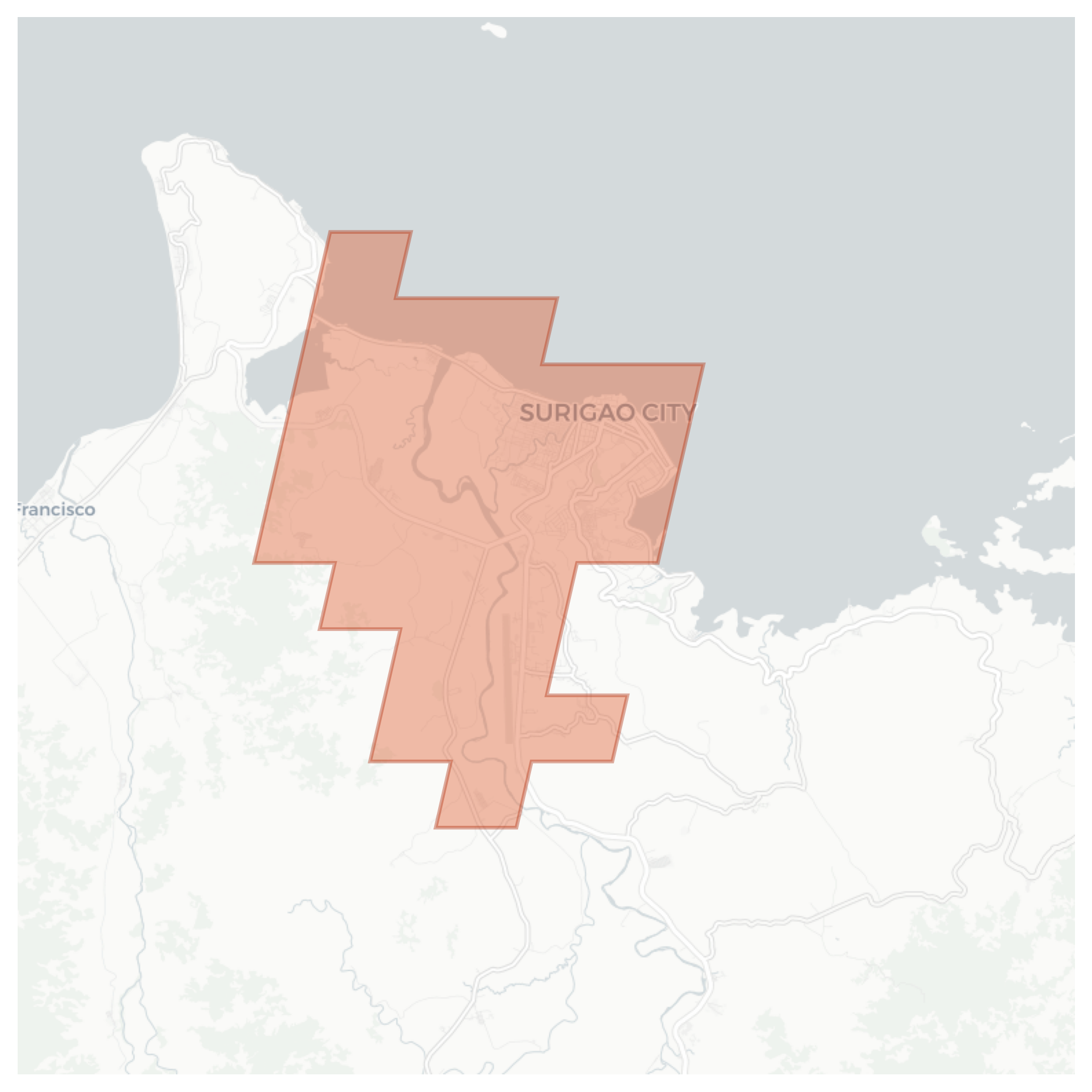 Surigao City geographic map