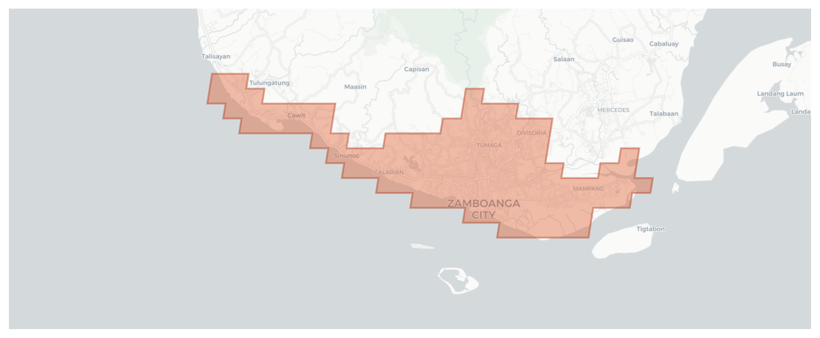 Zamboanga City geographic map