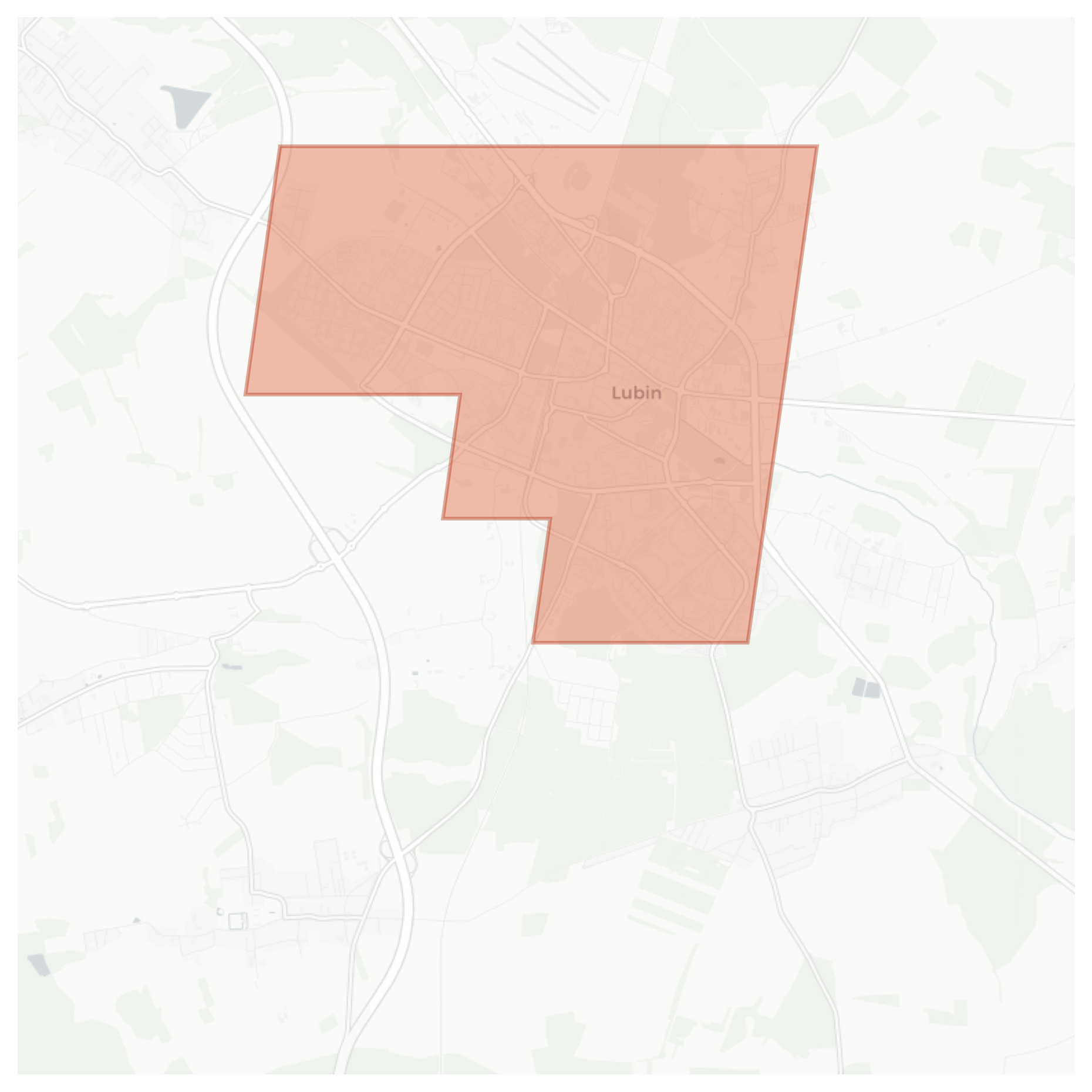 Lubin geographic map