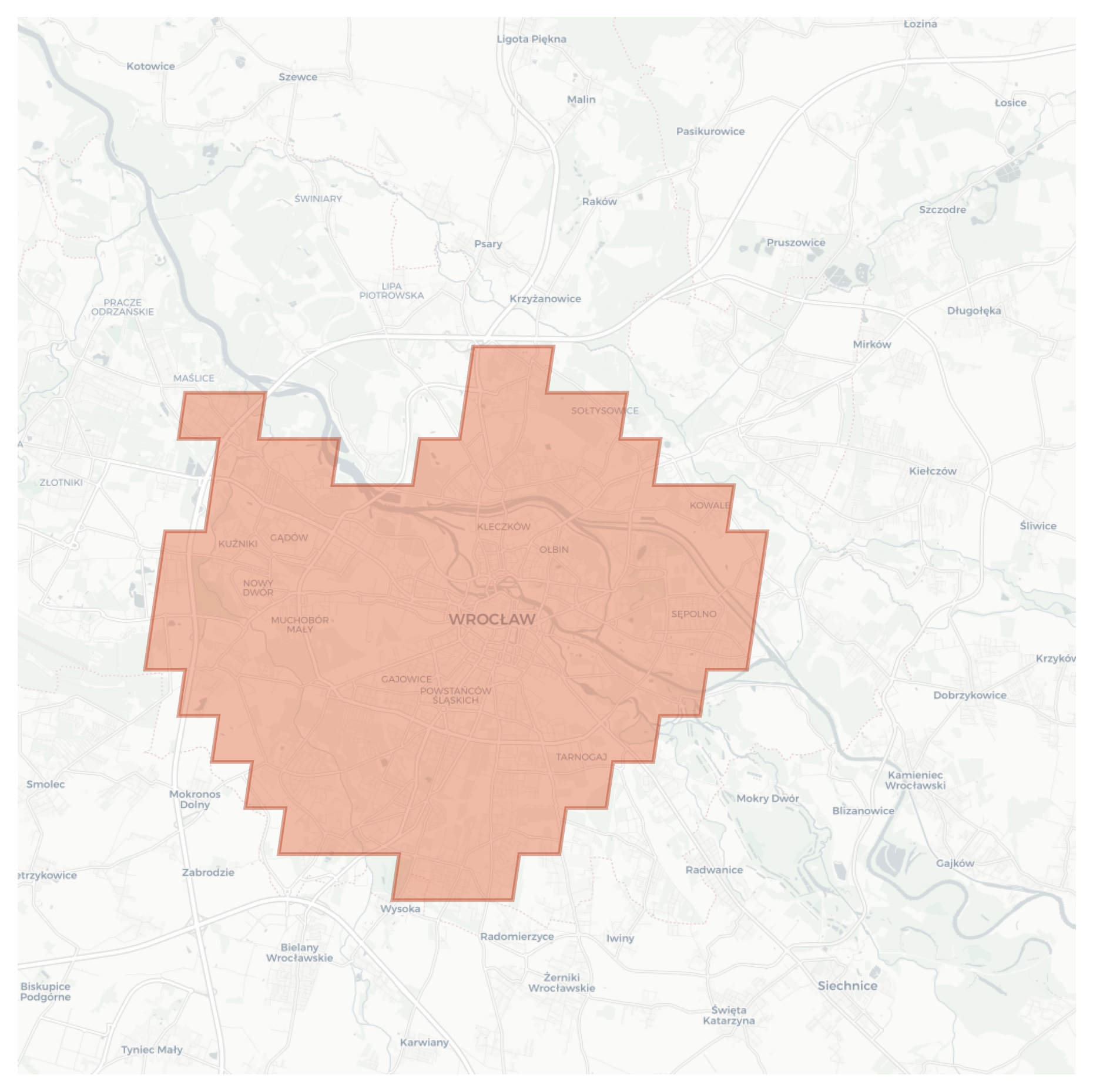 Wrocław geographic map