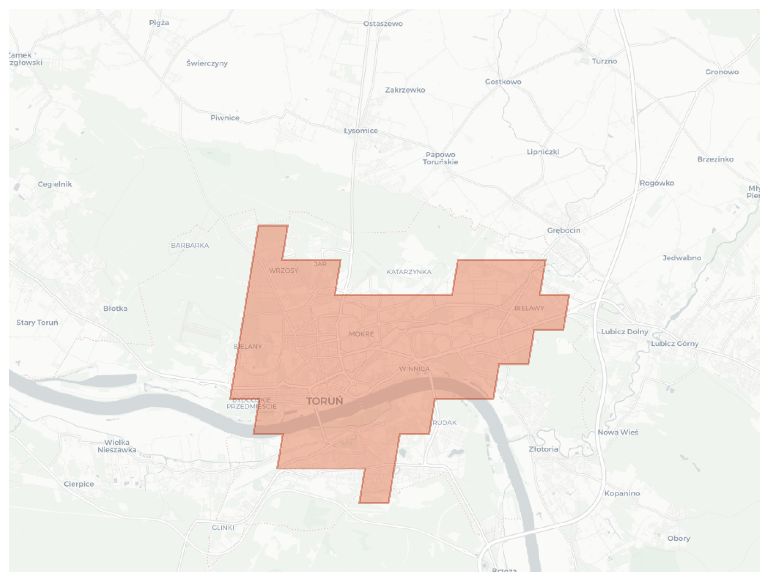 Toruń geographic map