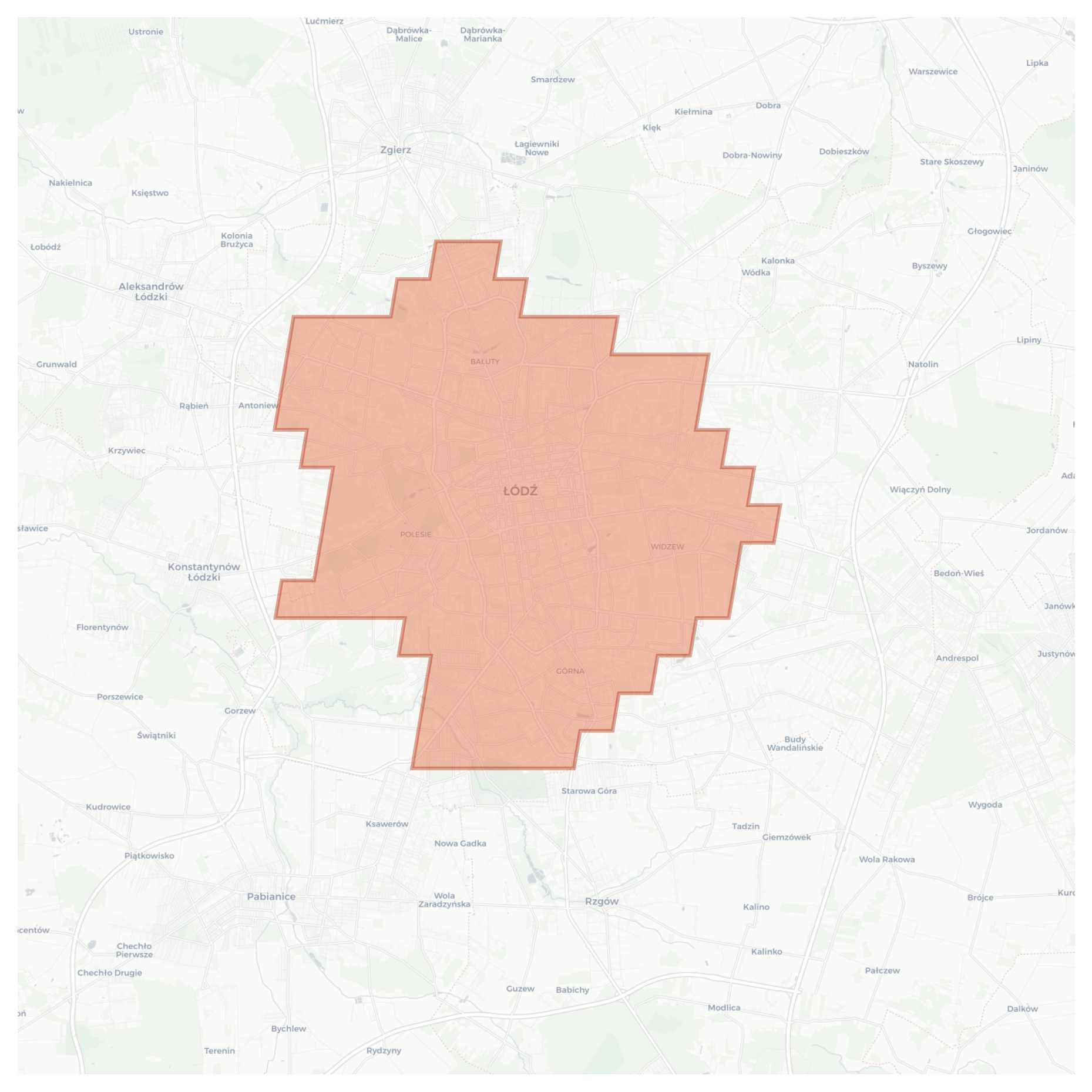Lodz geographic map