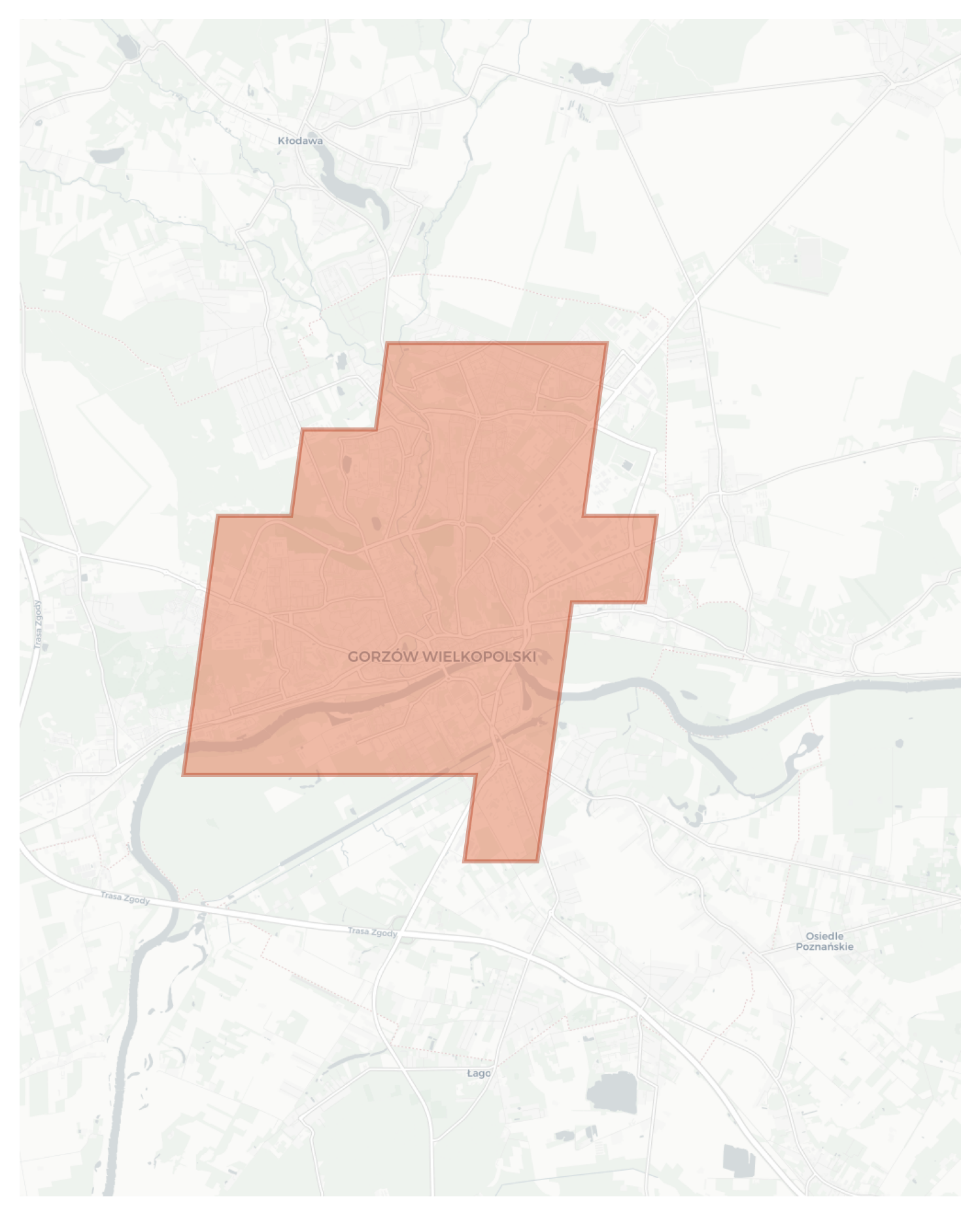 Gorzów Wielkopolski geographic map