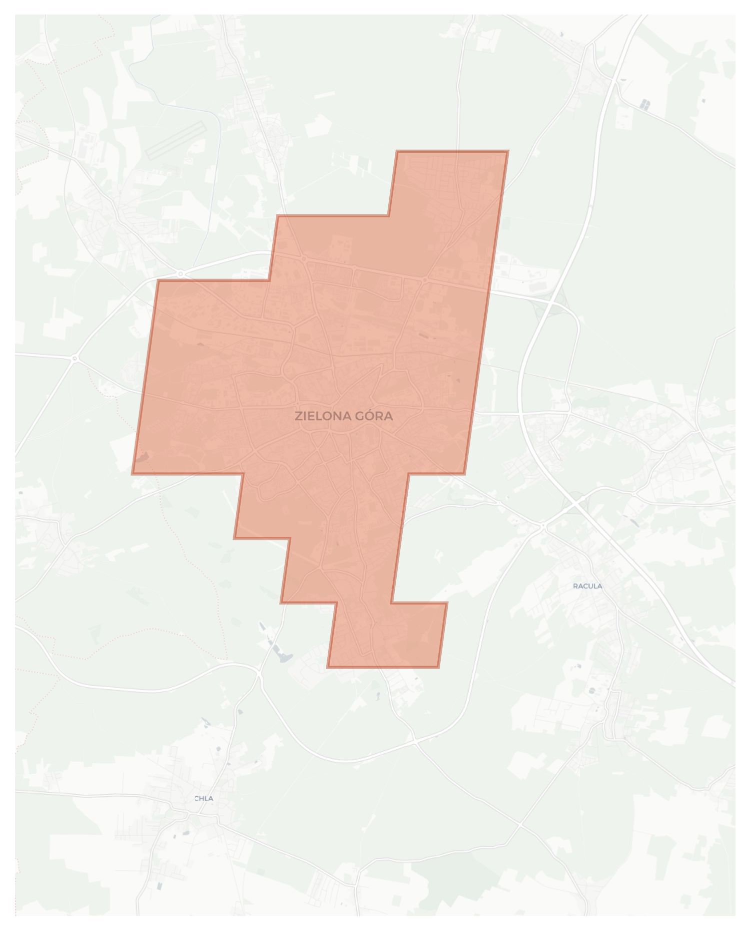 Zielona Góra geographic map
