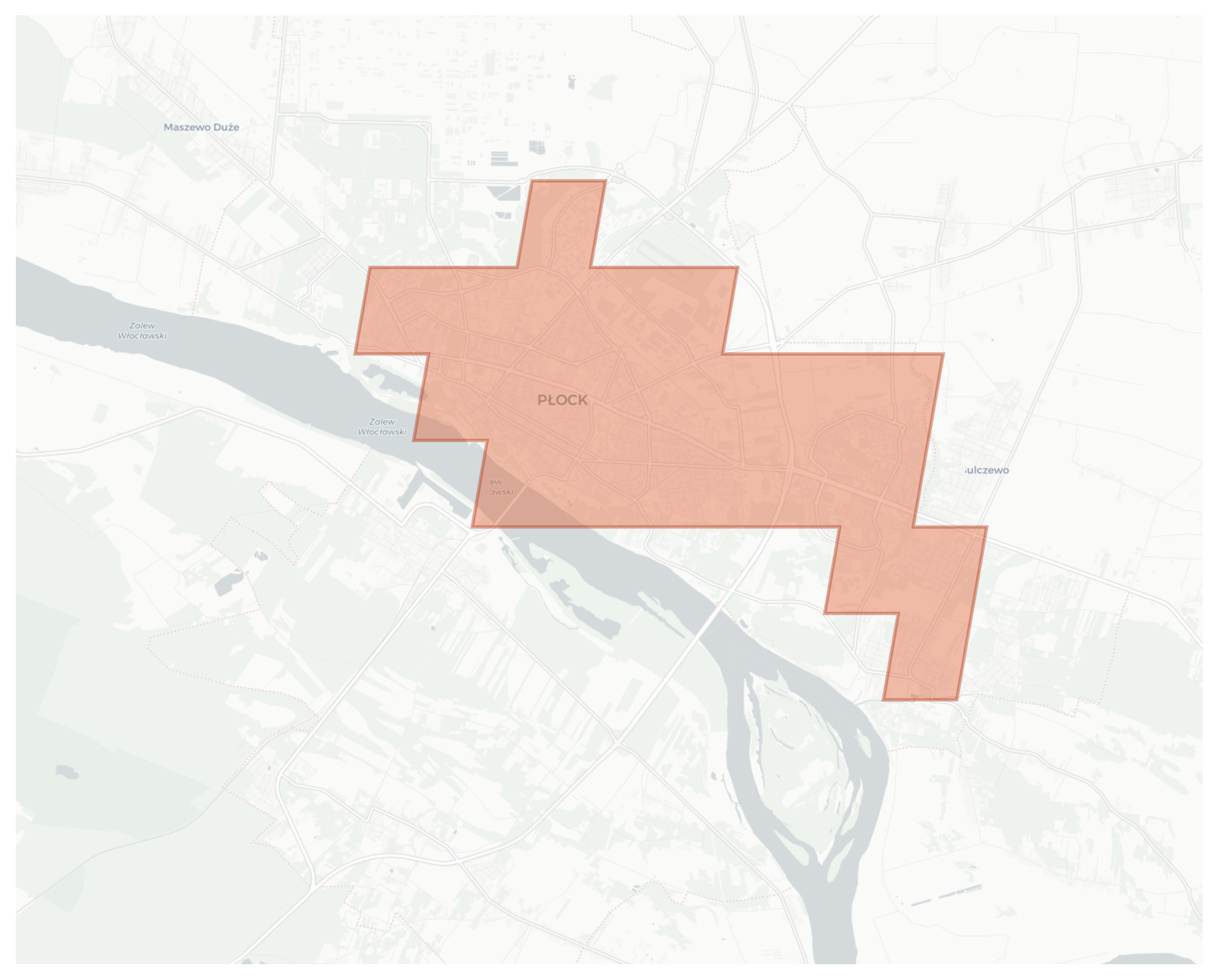 Płock geographic map
