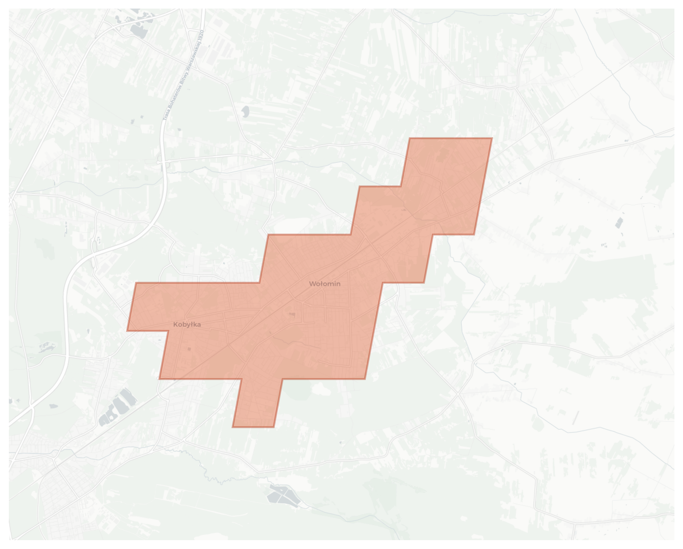 Wołomin geographic map