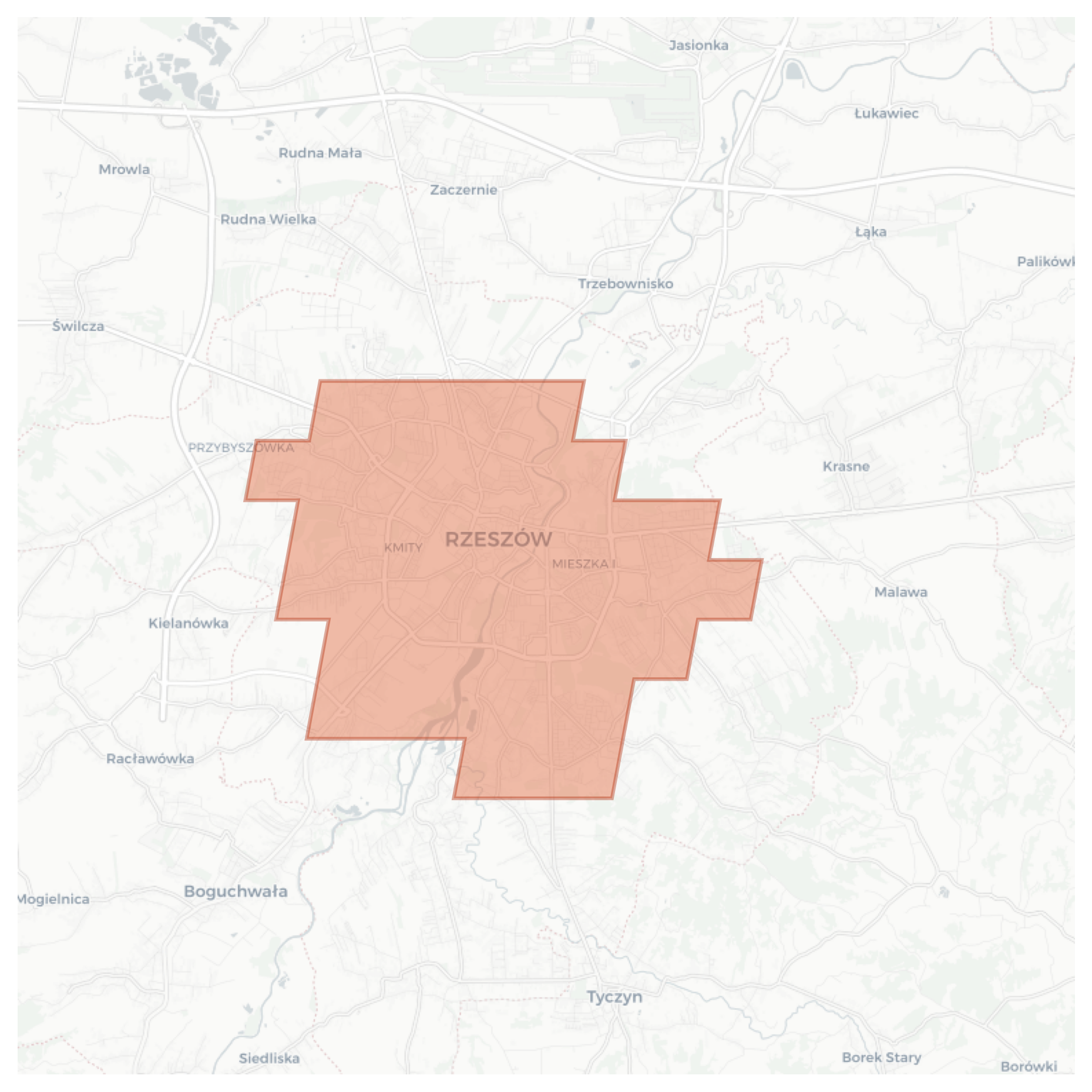 Rzeszów geographic map