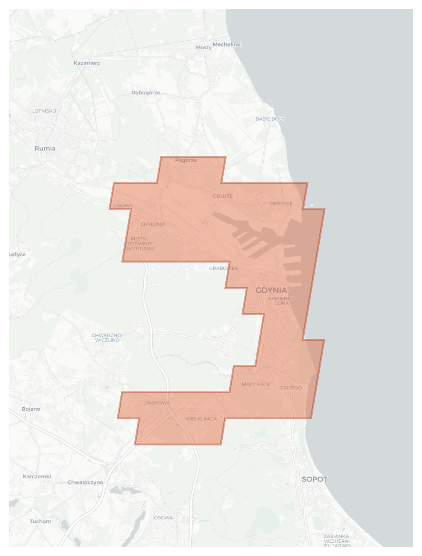 Gdynia geographic map