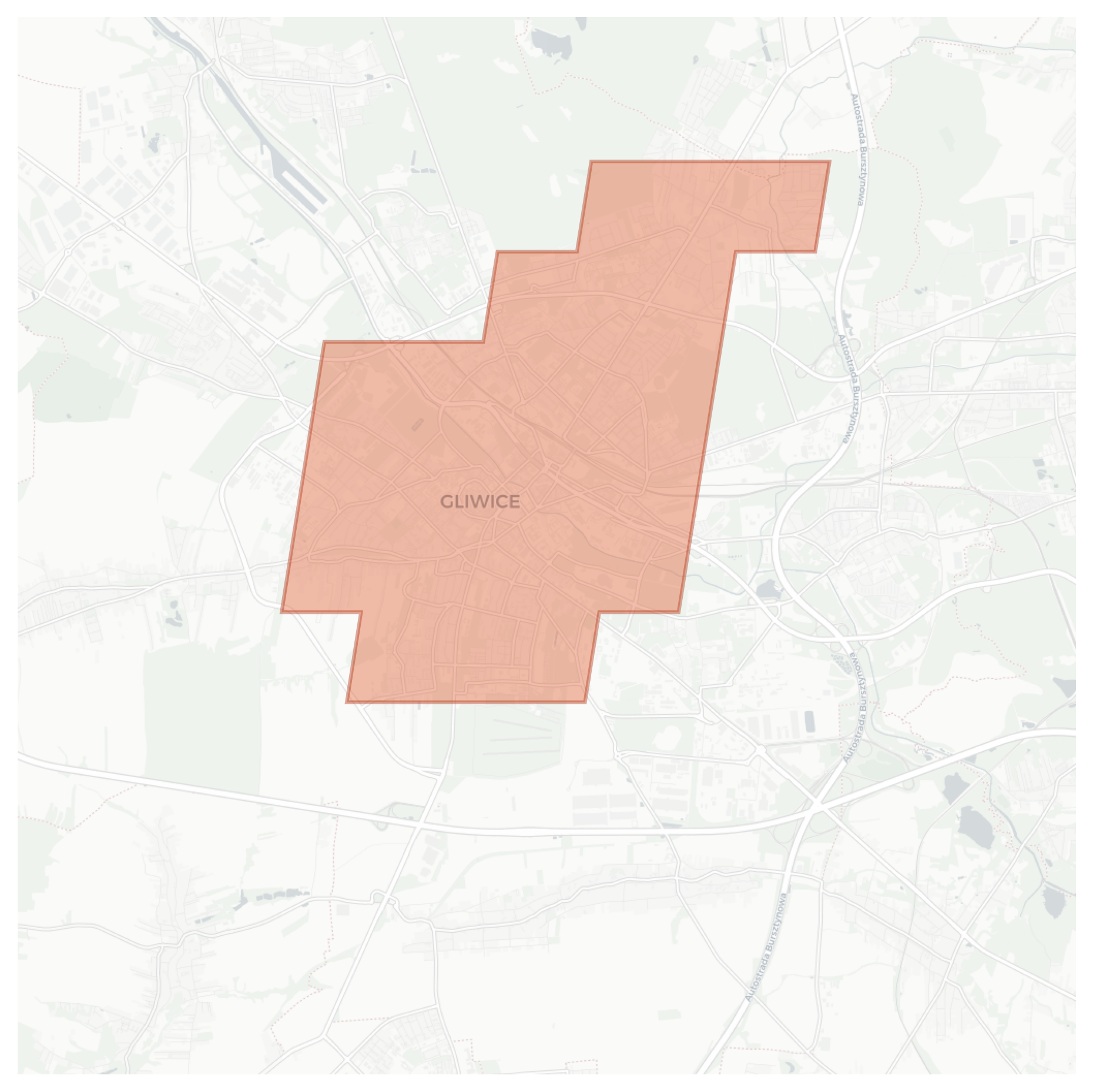 Gliwice geographic map