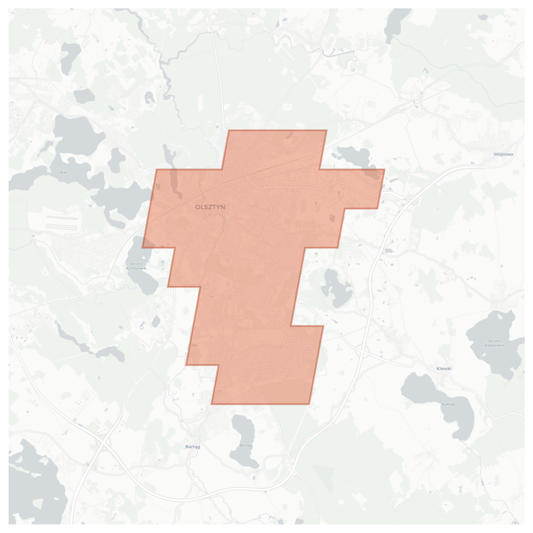 Olsztyn geographic map