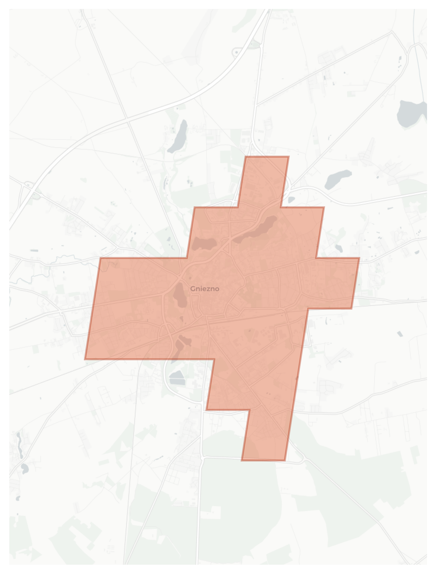 Gniezno geographic map