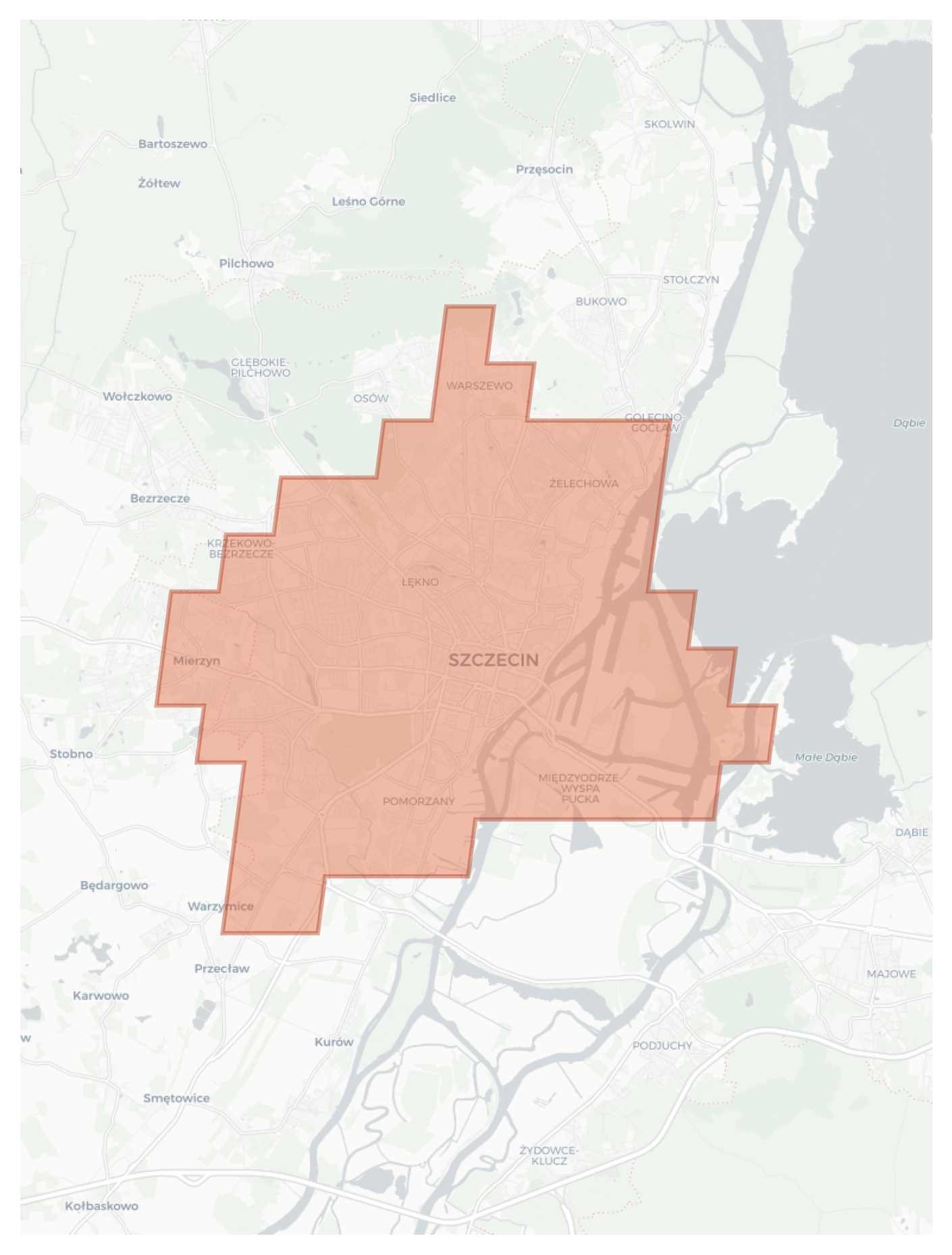 Szczecin geographic map