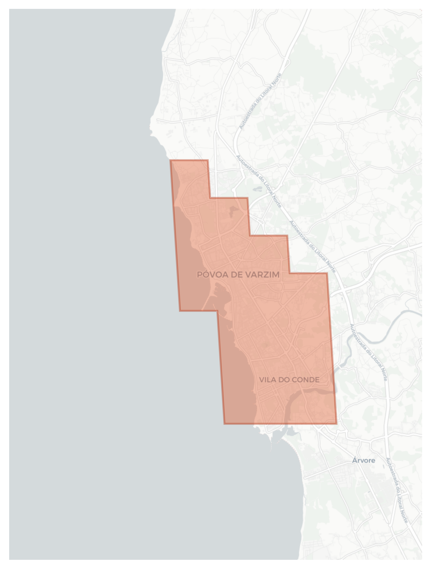Póvoa de Varzim geographic map