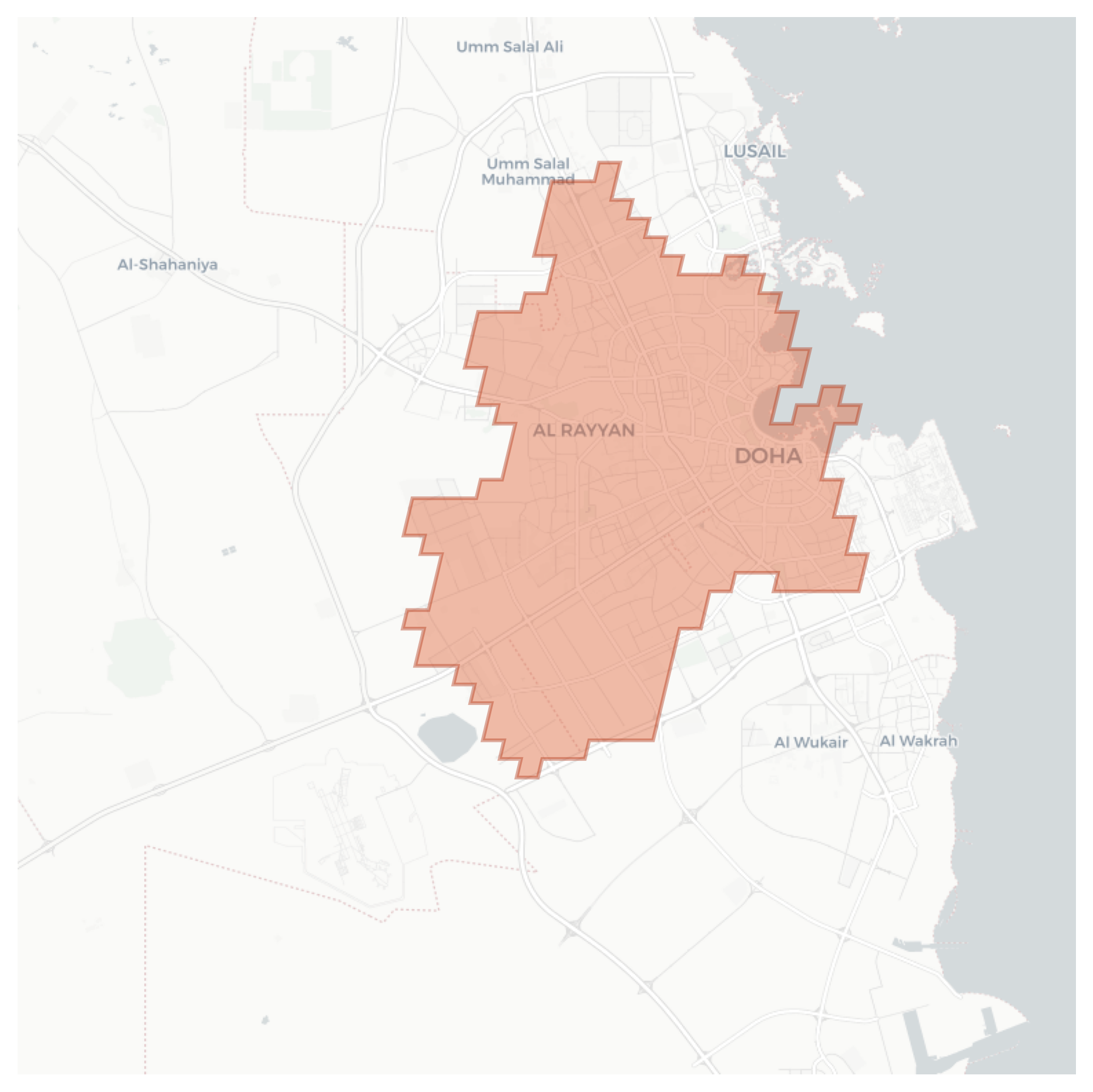 Doha geographic map