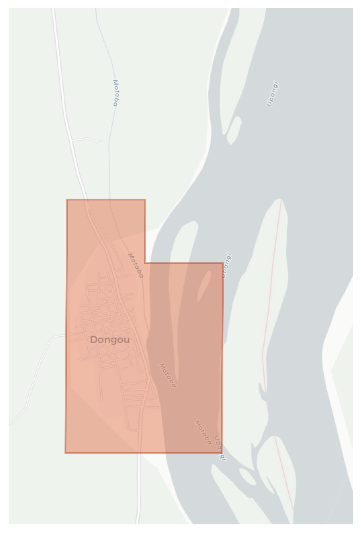 Dongou geographic map