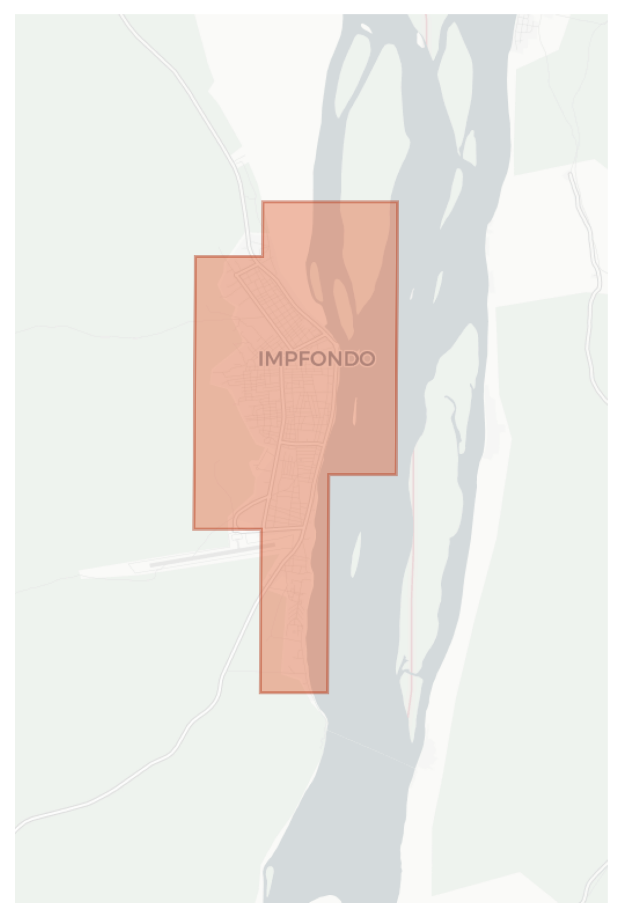 Impfondo geographic map
