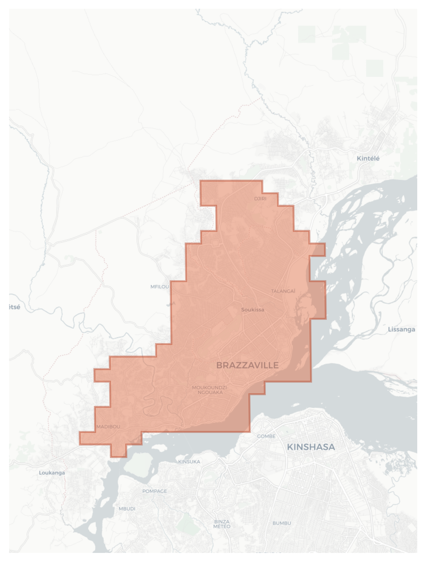 Brazzaville geographic map