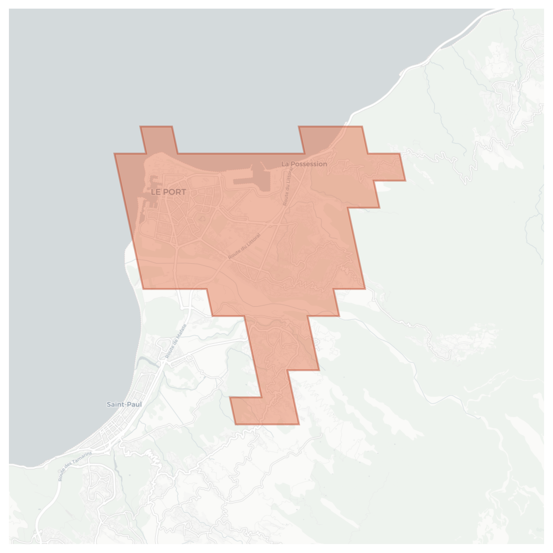 Le Port geographic map