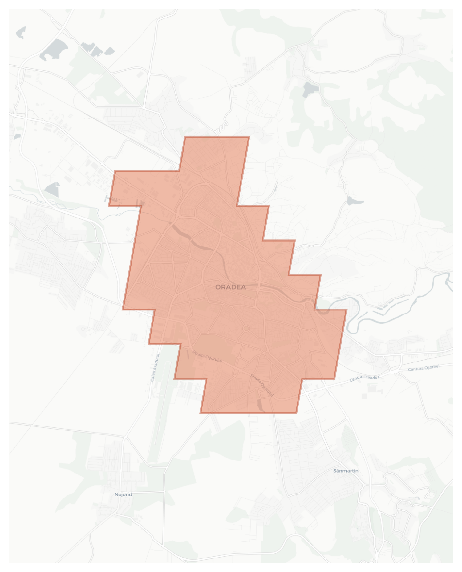 Oradea geographic map