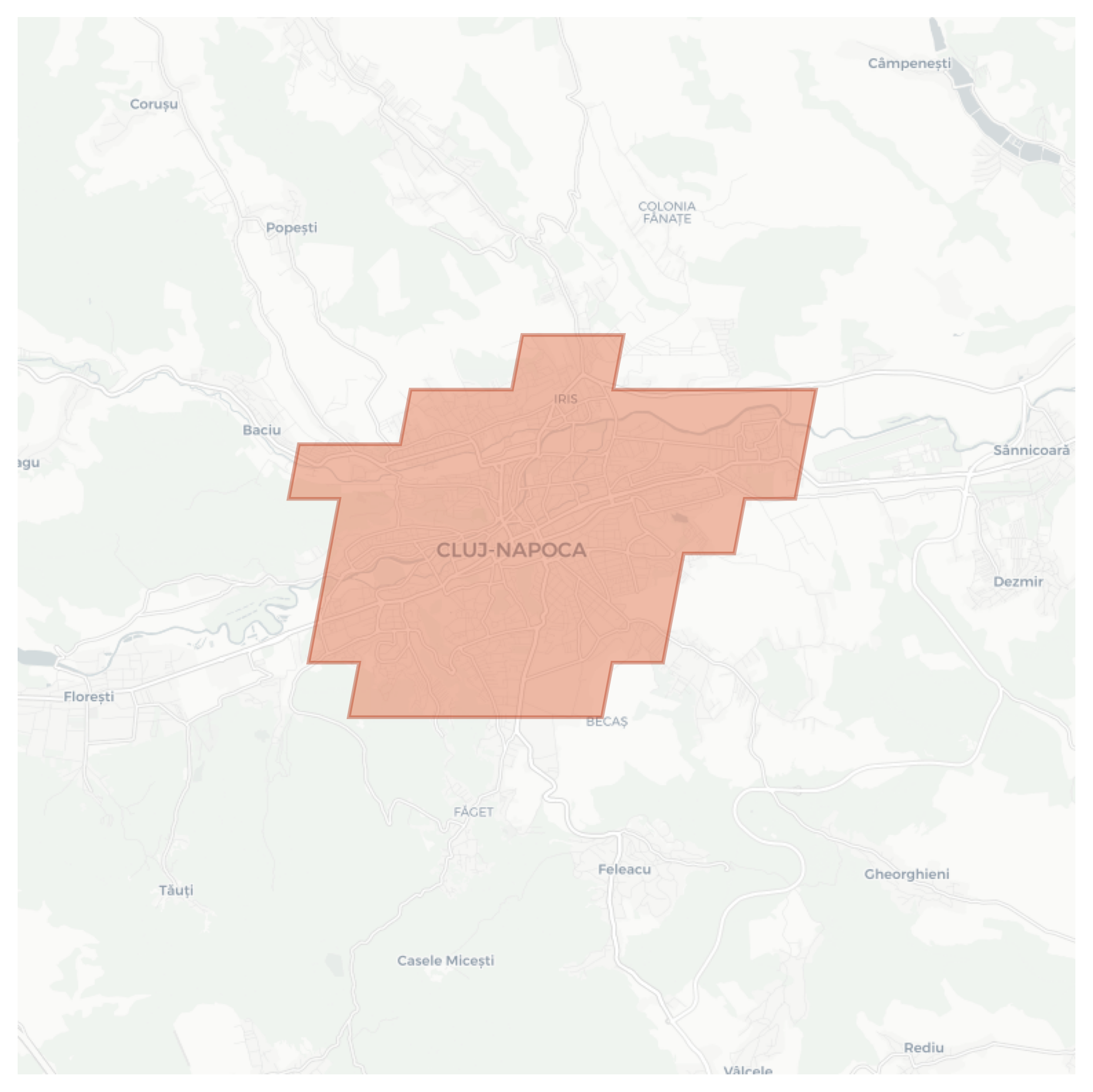 Cluj-Napoca geographic map