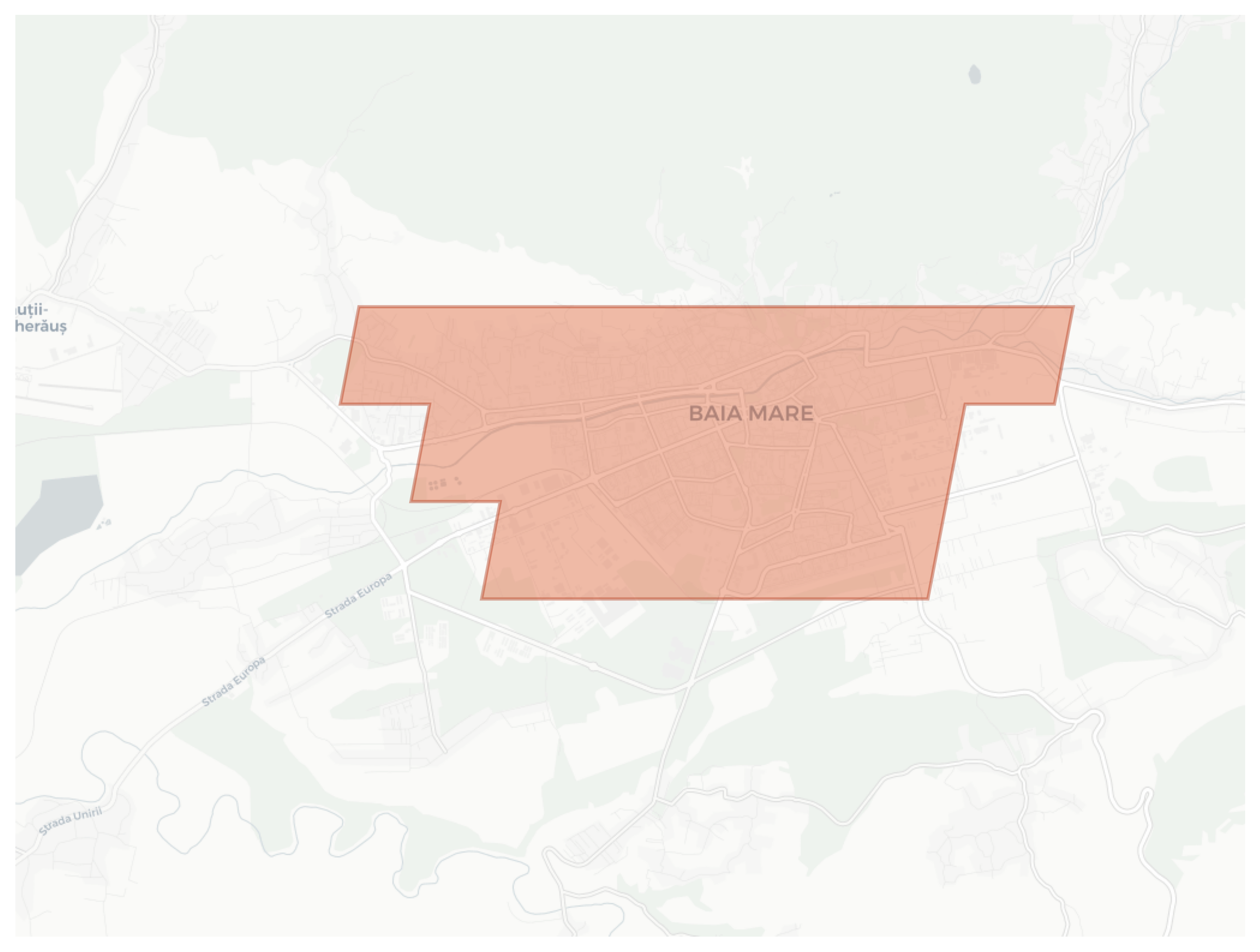 Baia Mare geographic map