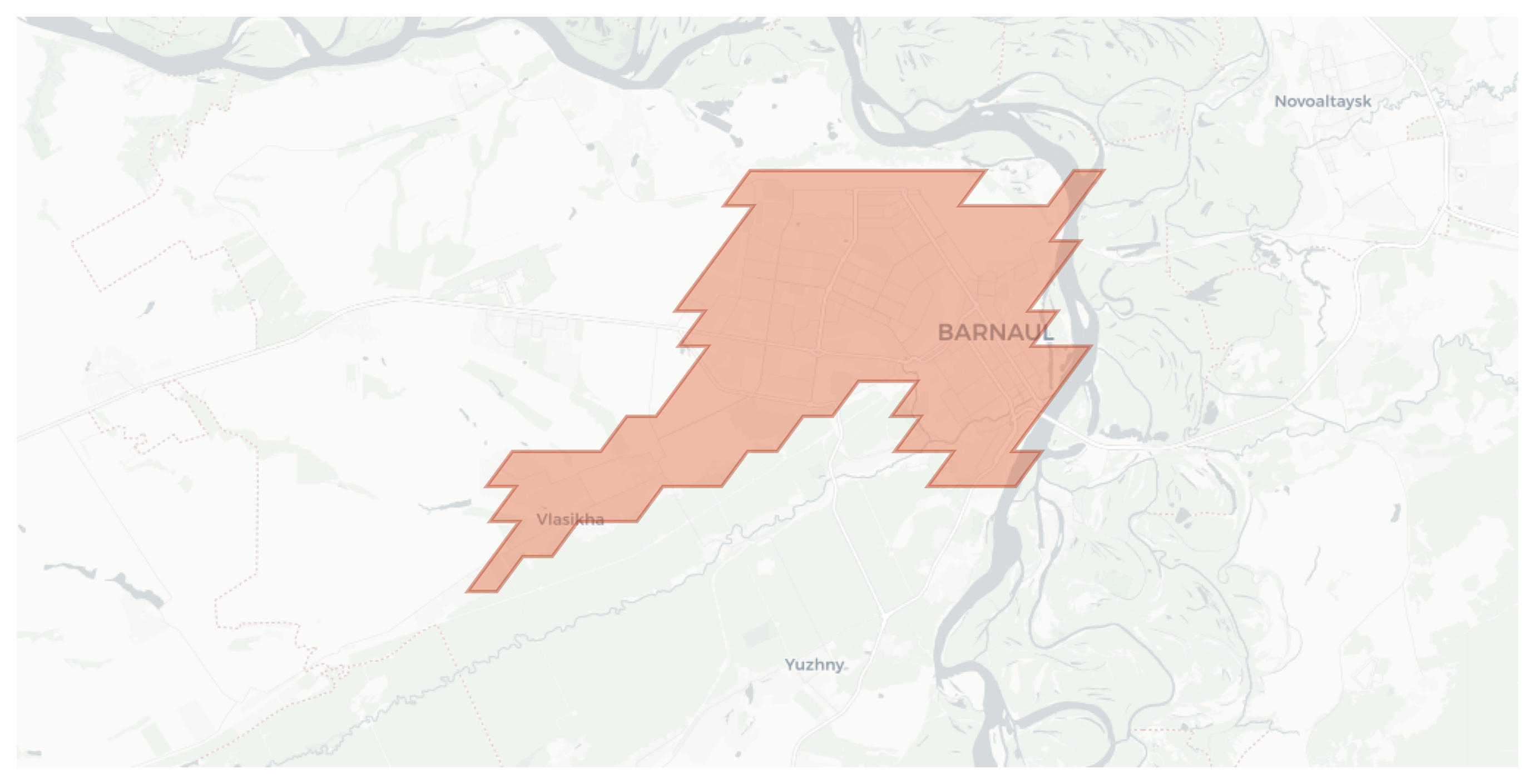 Barnaul geographic map