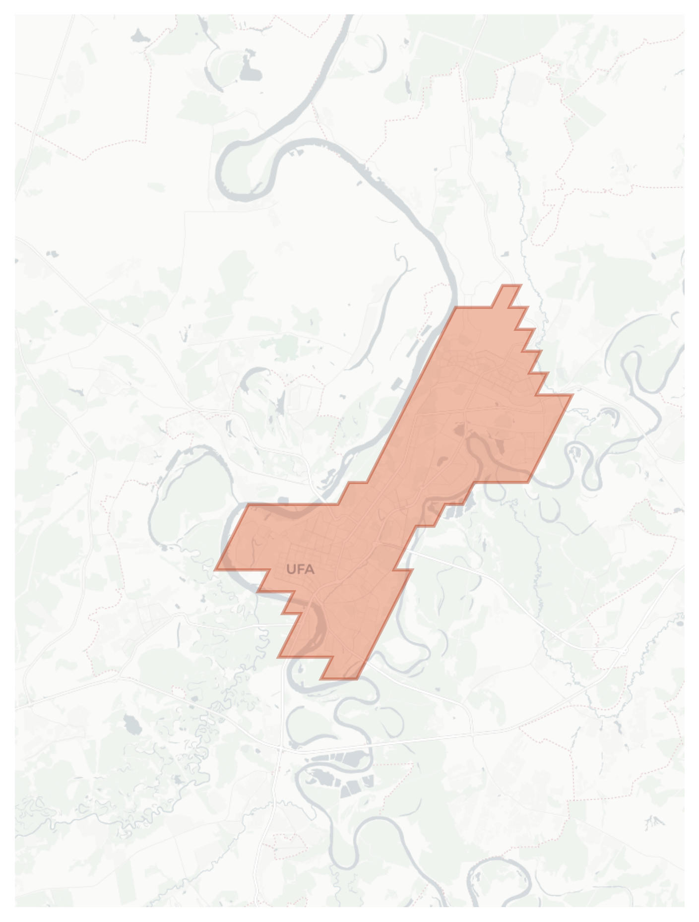 Ufa geographic map