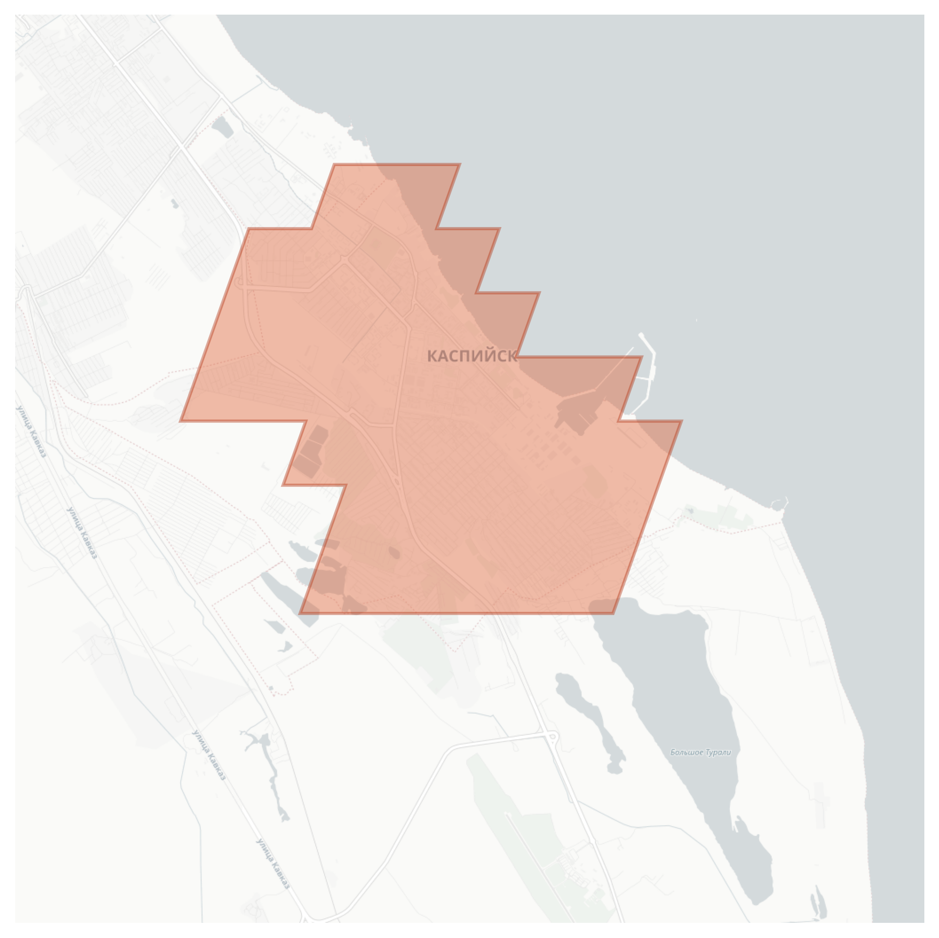 Kaspiysk geographic map