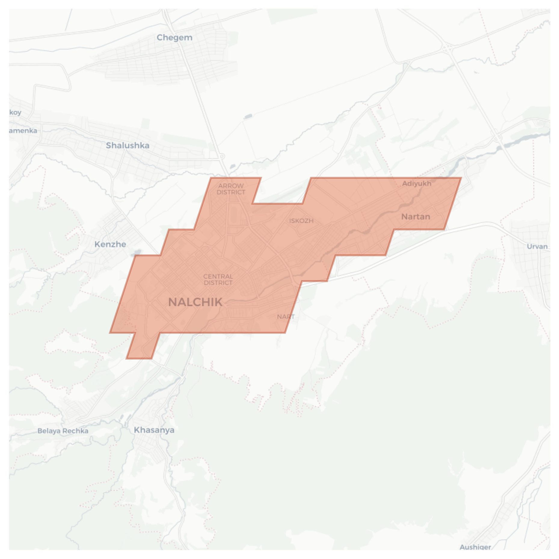 Nalchik geographic map