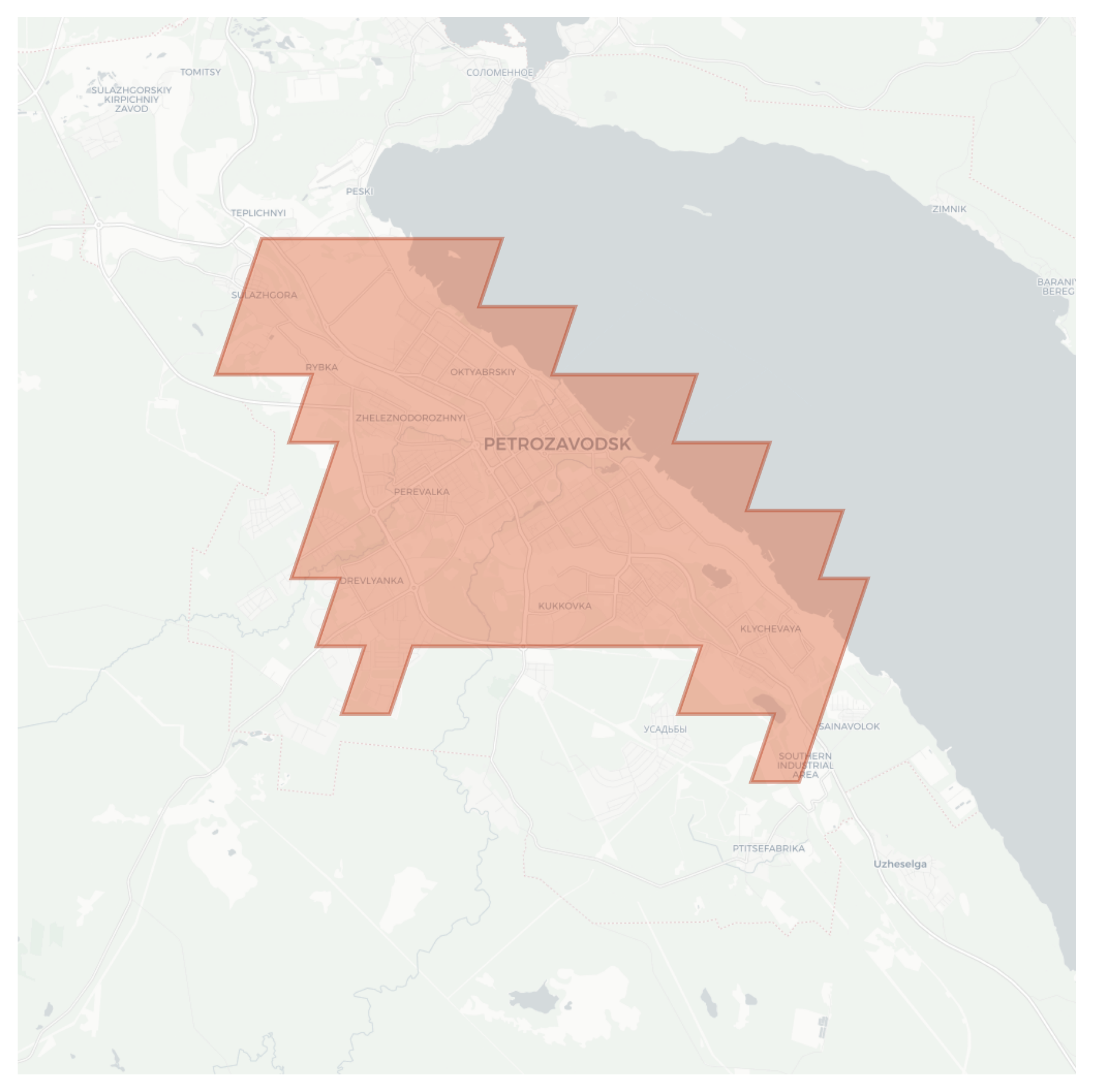 Petrozavodsk geographic map