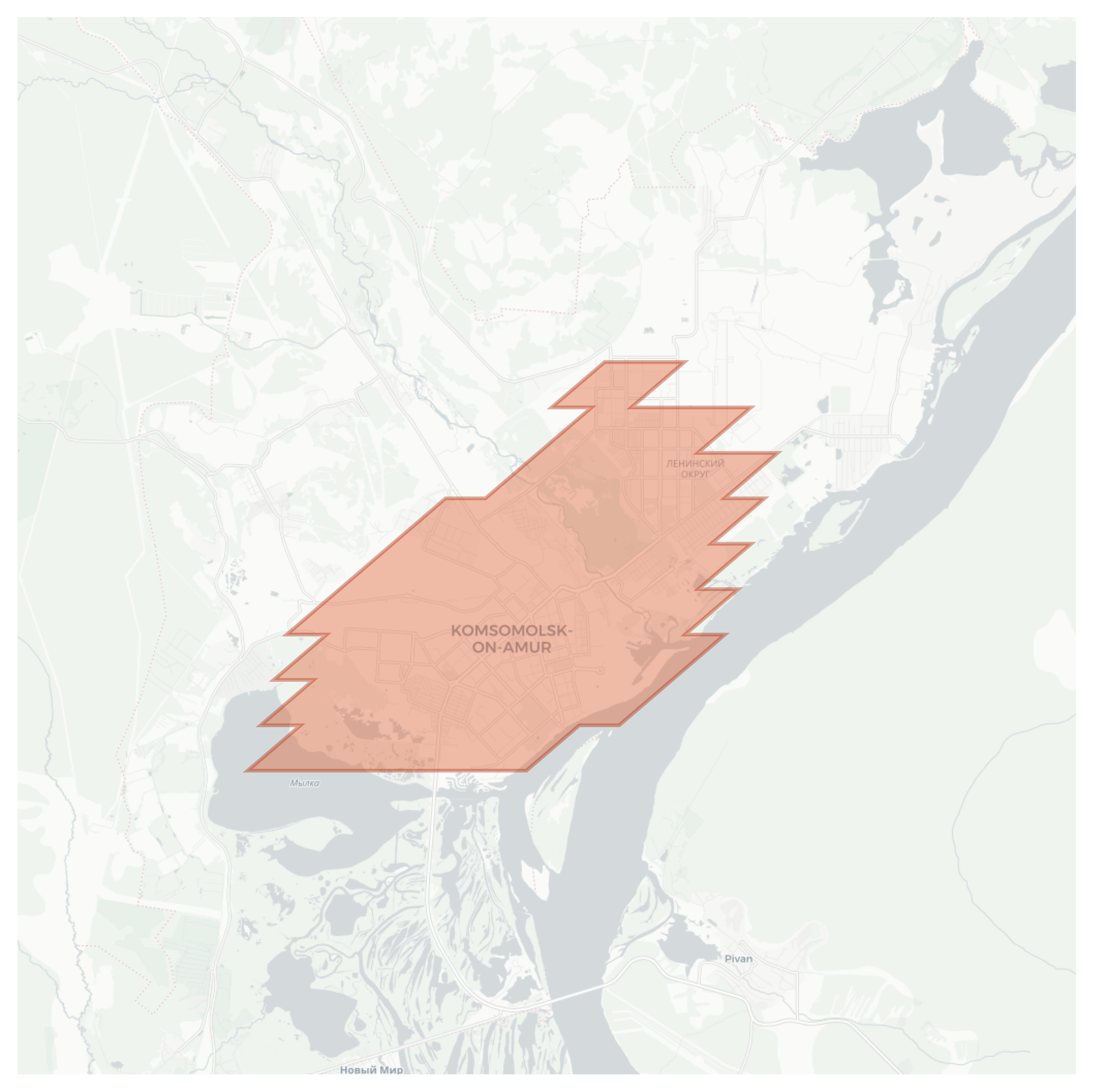 Komsomolsk-on-Amur geographic map