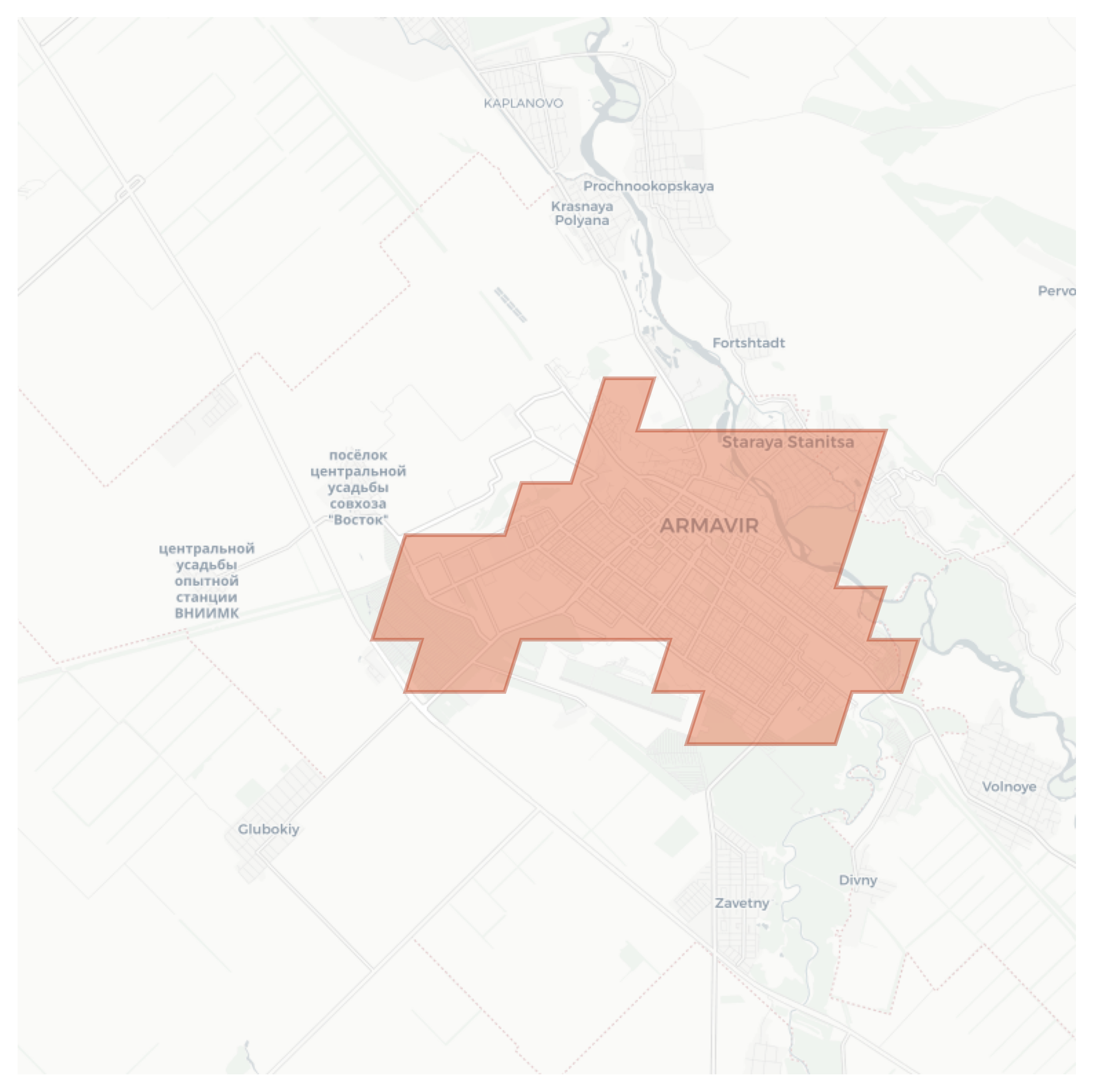 Armavir geographic map