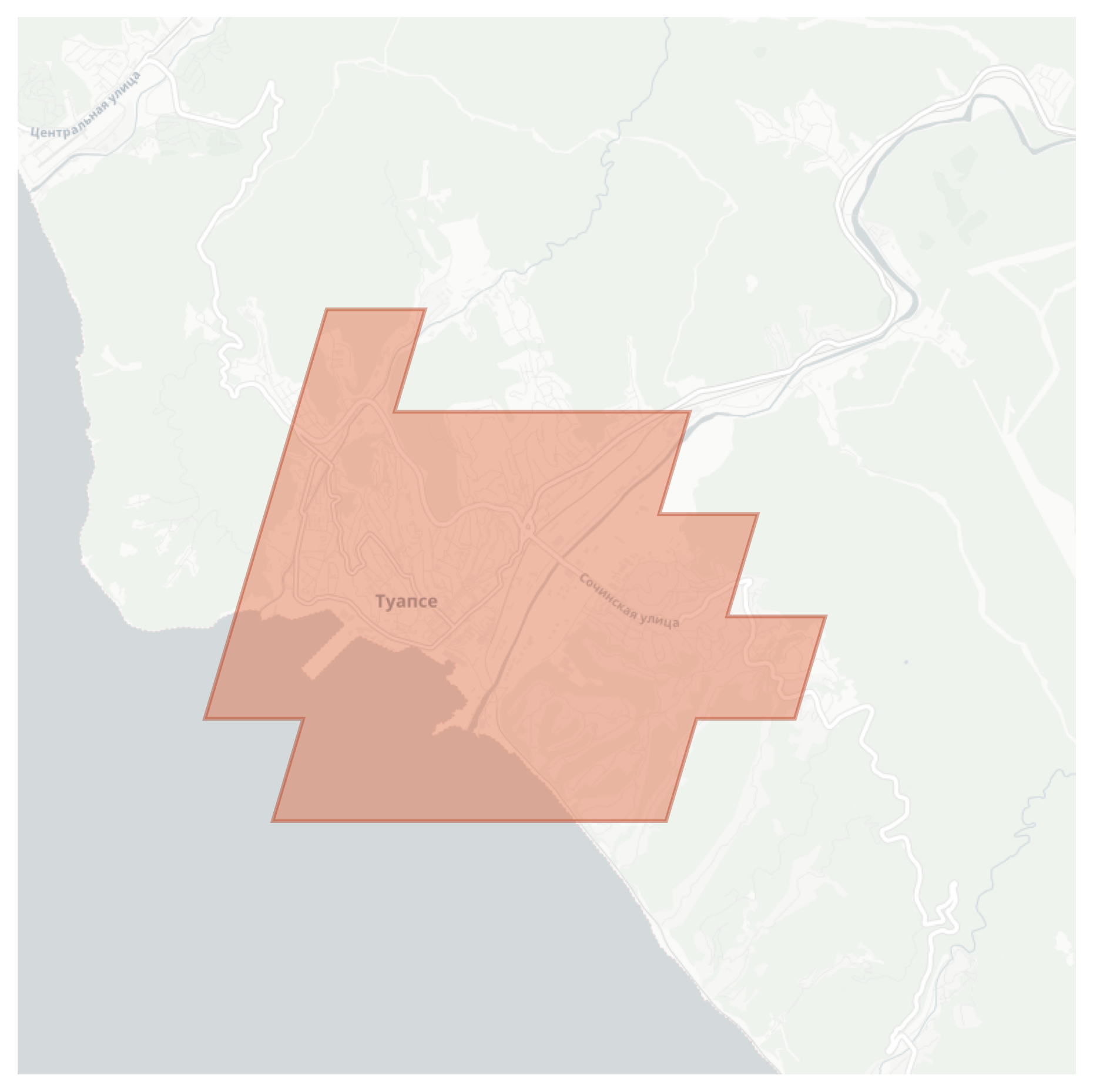 Tuapse geographic map