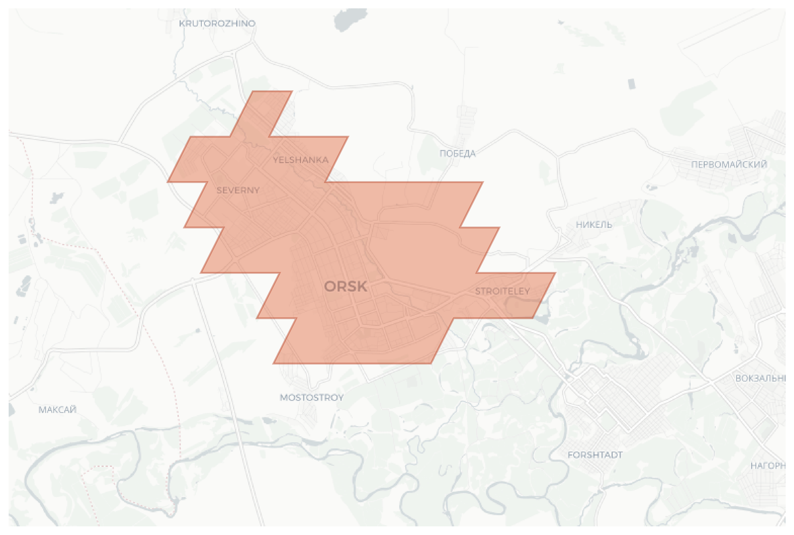 Orsk geographic map