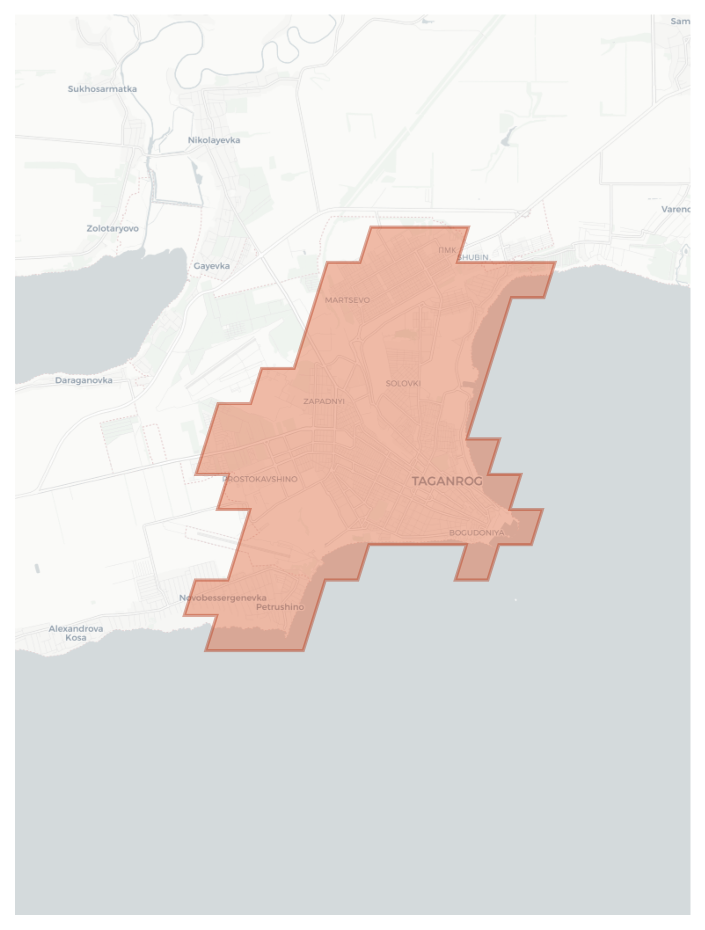 Taganrog geographic map
