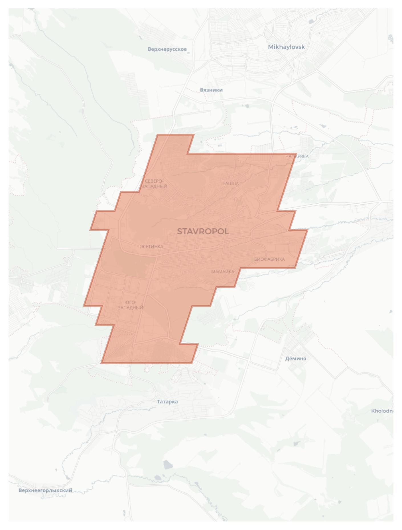 Stavropol geographic map